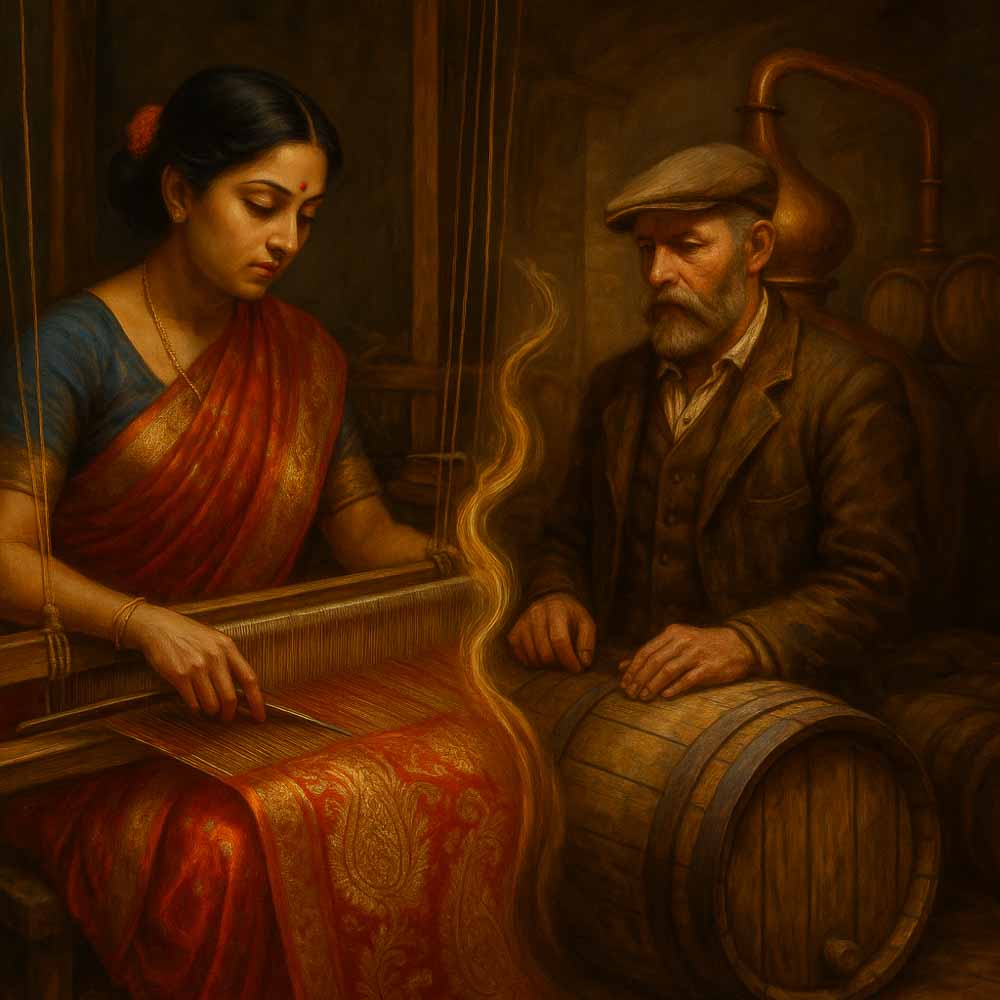 Single Malt Sarees & Handwoven Scotches: Connected Through Craftsmanship-HolyWeaves