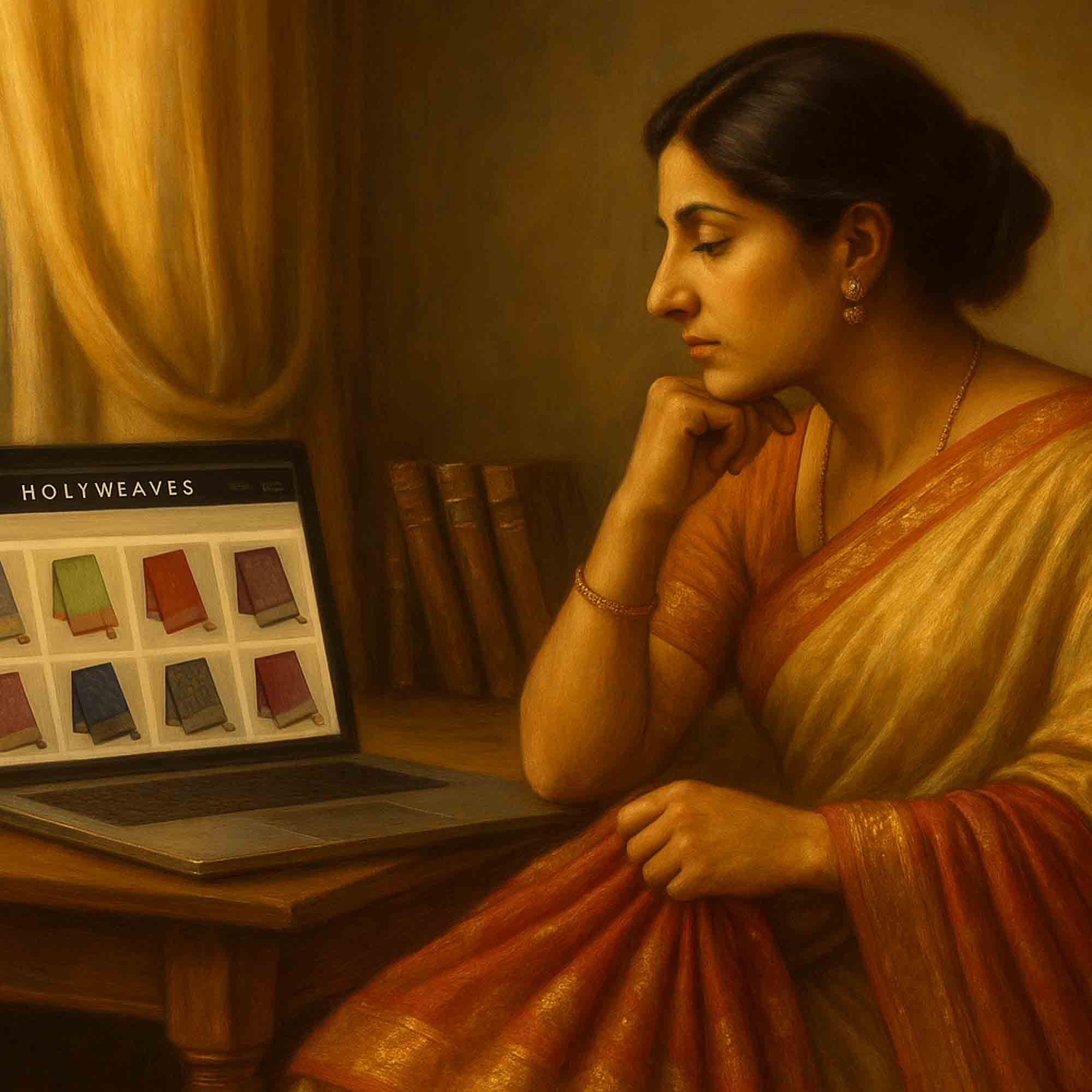 Online vs In-Store Saree Shopping. Which one is right for you?-HolyWeaves