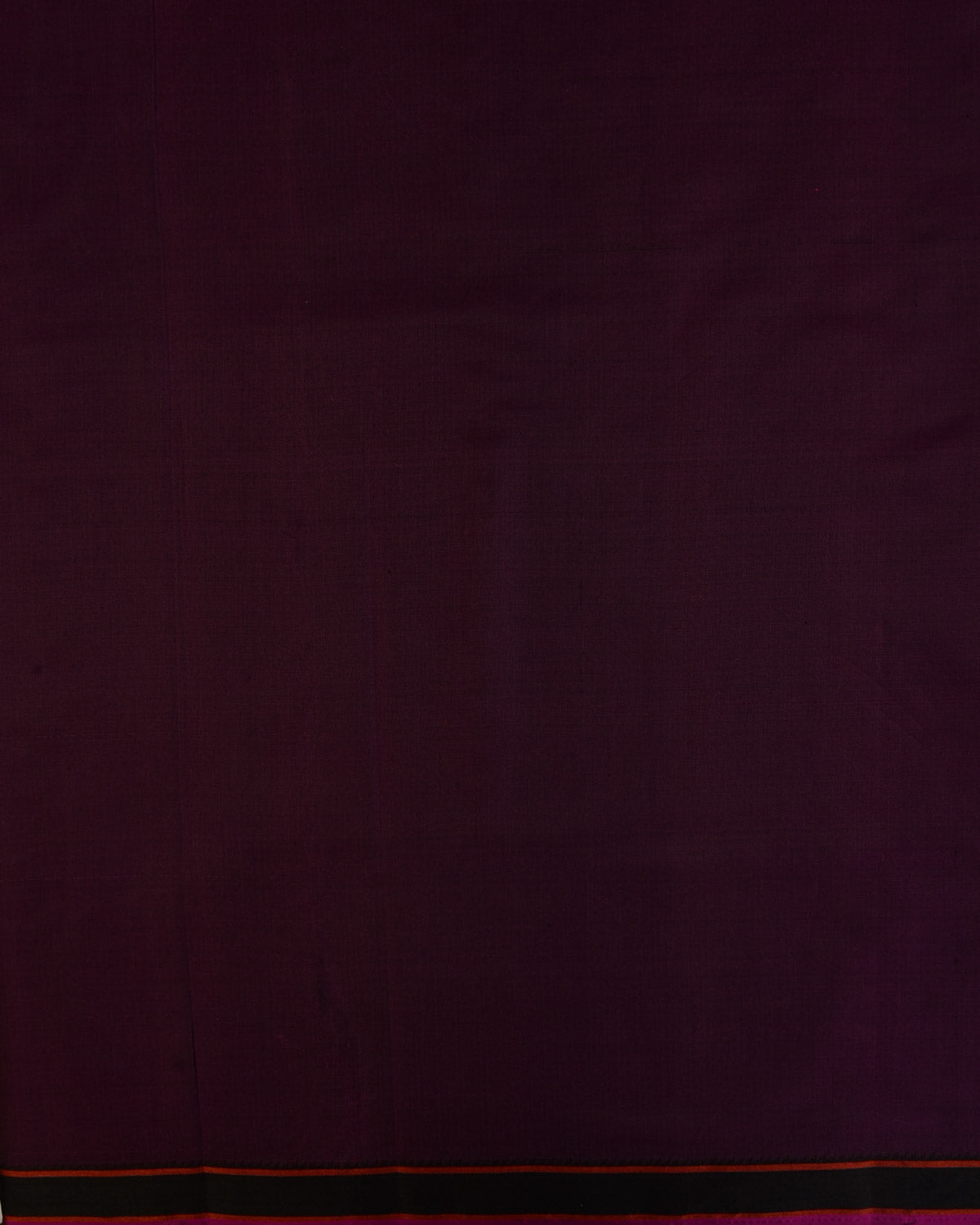 Shot Magenta Banarasi Watermark Houndstooth Tanchoi Handwoven Kora Silk Saree with Black Border Pallu-HolyWeaves