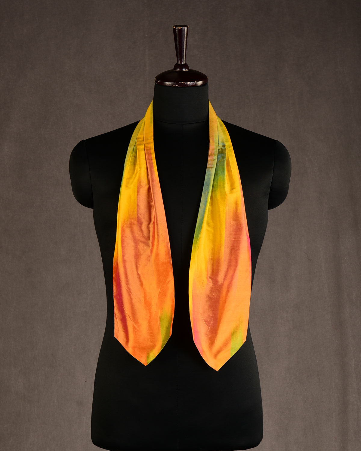 Vibgyor Yellow Handwoven Silk Ascot Tie-HolyWeaves