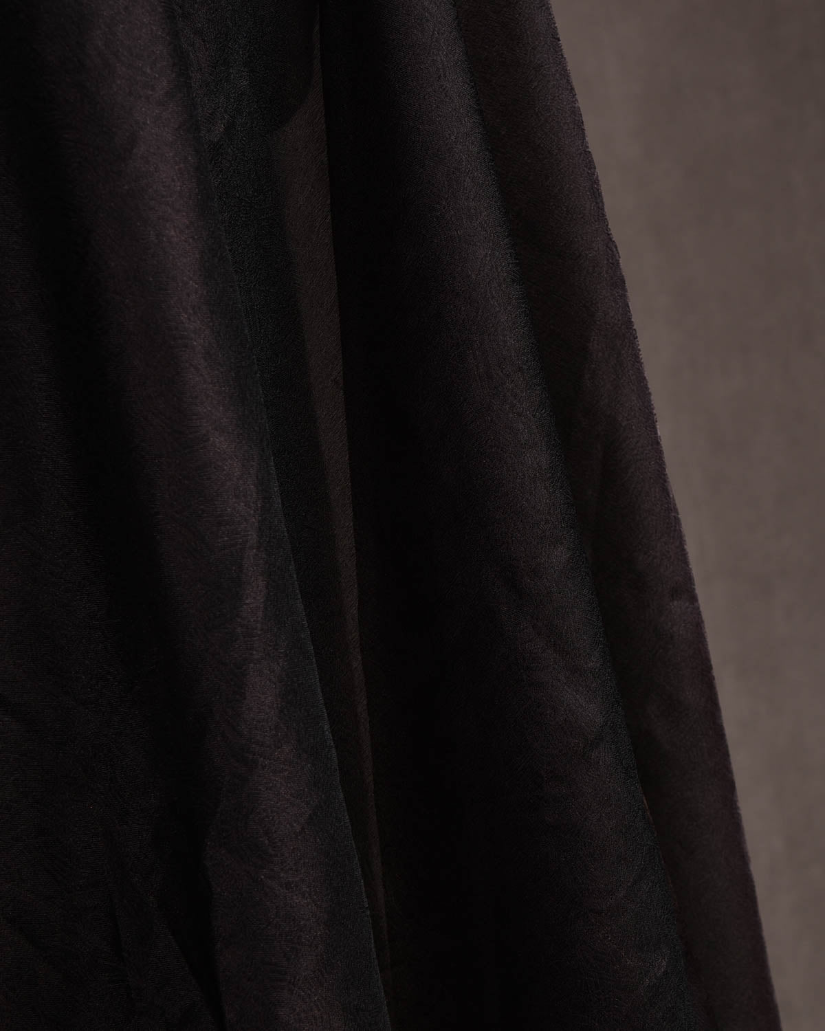 Metallic Black WATERMARK Spider Web Brocade Handwoven Kora Tissue Banarasi Dupatta-HolyWeaves