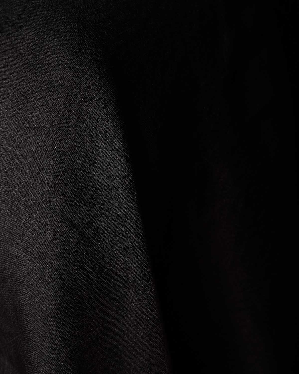 Metallic Black WATERMARK Spider Web Brocade Handwoven Kora Tissue Banarasi Dupatta-HolyWeaves