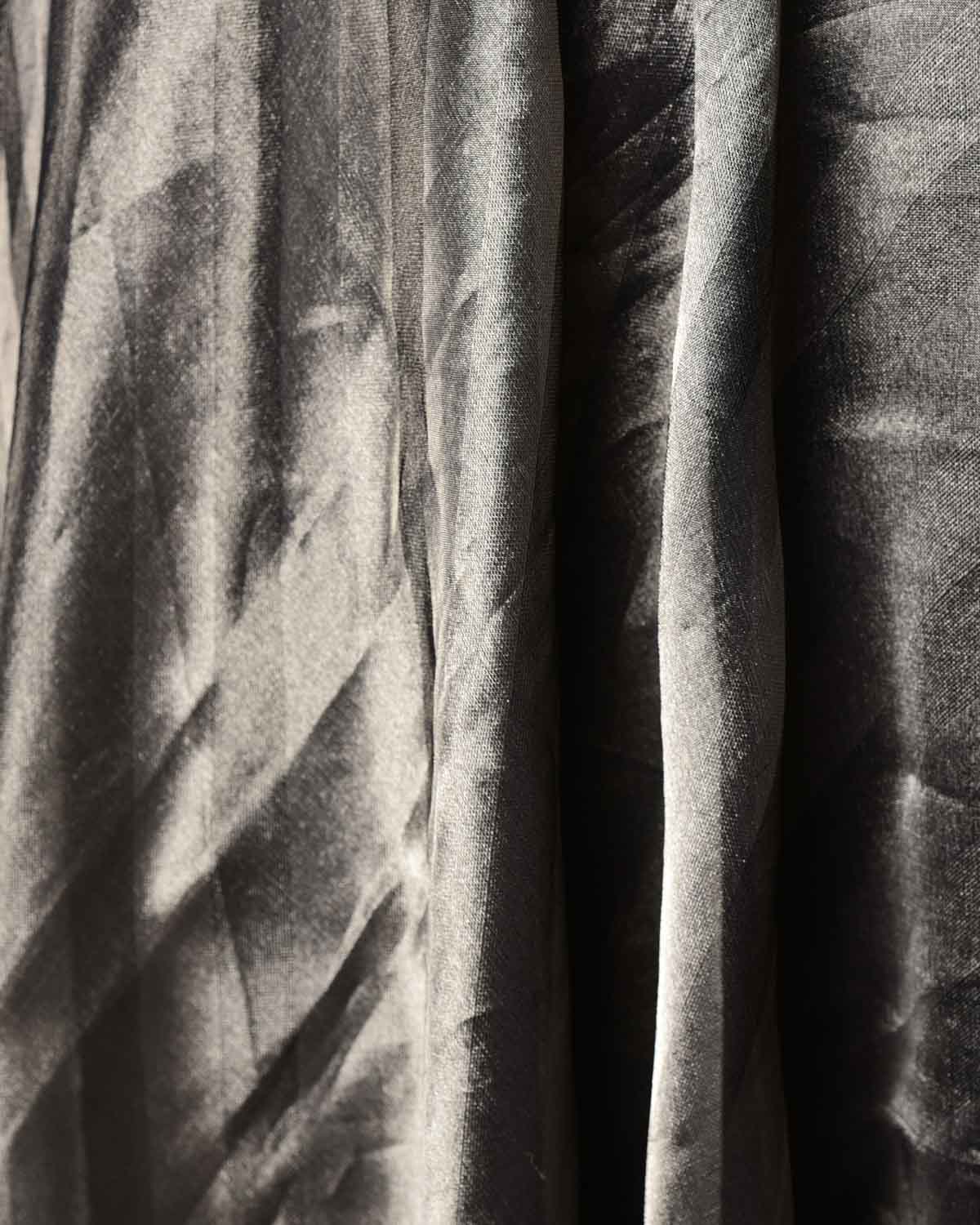 Metallic Silver WATERMARK Diagonal Stripes Brocade Handwoven Kora Tissue Banarasi Dupatta-HolyWeaves