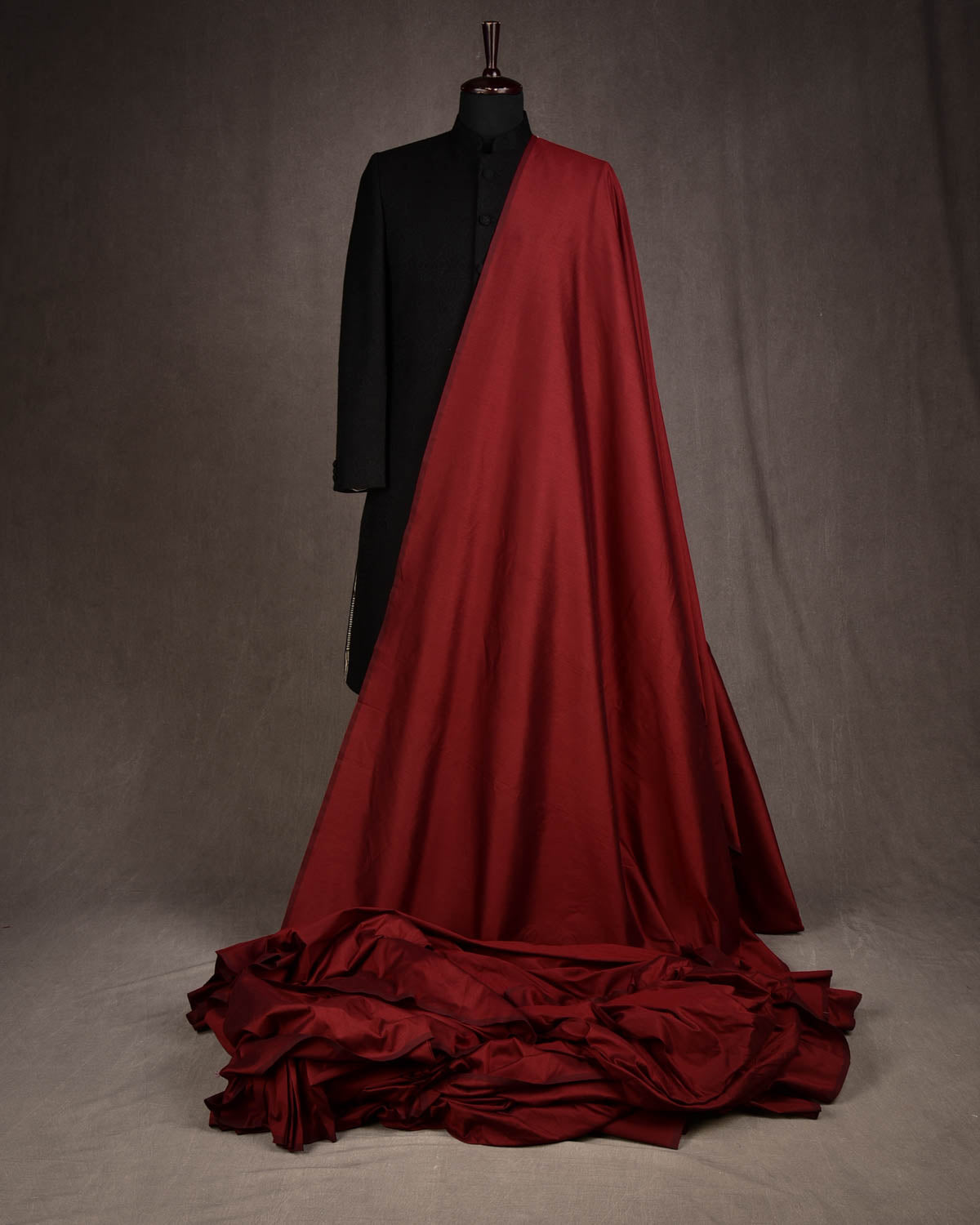 Maroon Plain Art Cotton Silk Fabric for Pyjama, Chudidar, Furnishings etc-HolyWeaves