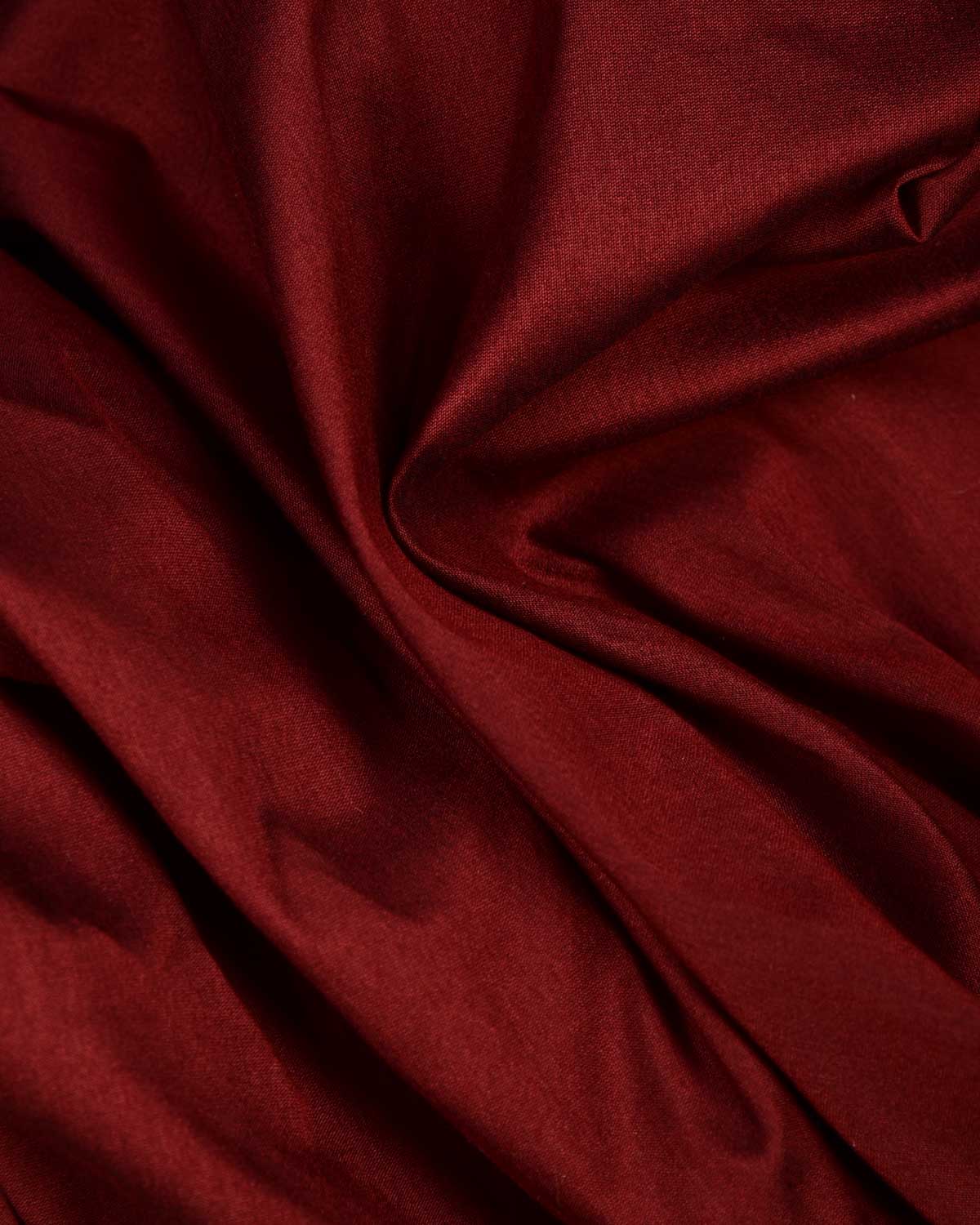 Maroon Plain Art Cotton Silk Fabric for Pyjama, Chudidar, Furnishings etc-HolyWeaves