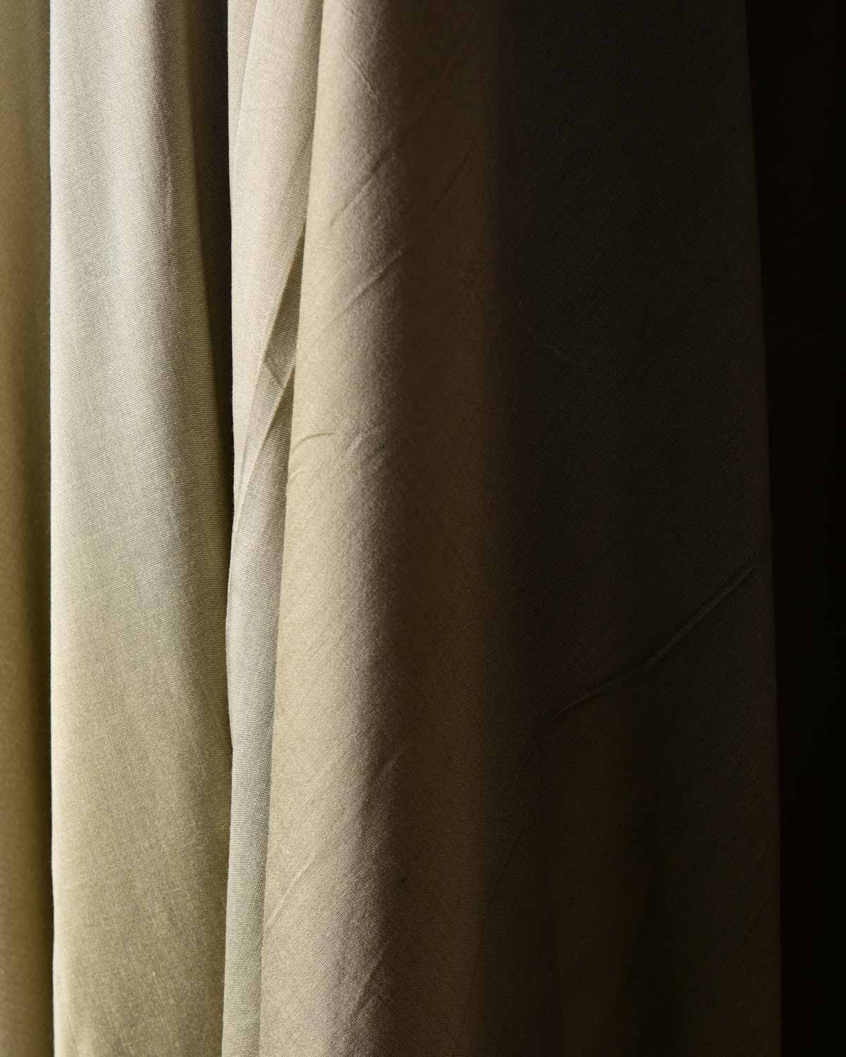 Gray Green Plain Art Cotton Silk Fabric for Pyjama, Chudidar, Furnishings etc-HolyWeaves