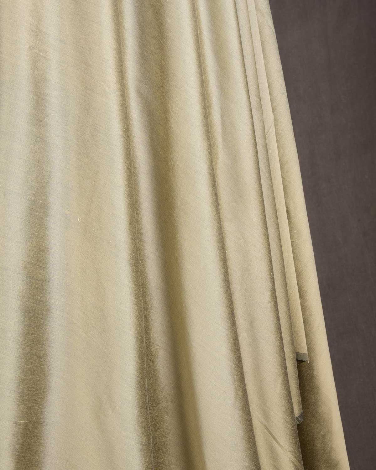 Gray Green Plain Art Cotton Silk Fabric for Pyjama, Chudidar, Furnishings etc-HolyWeaves