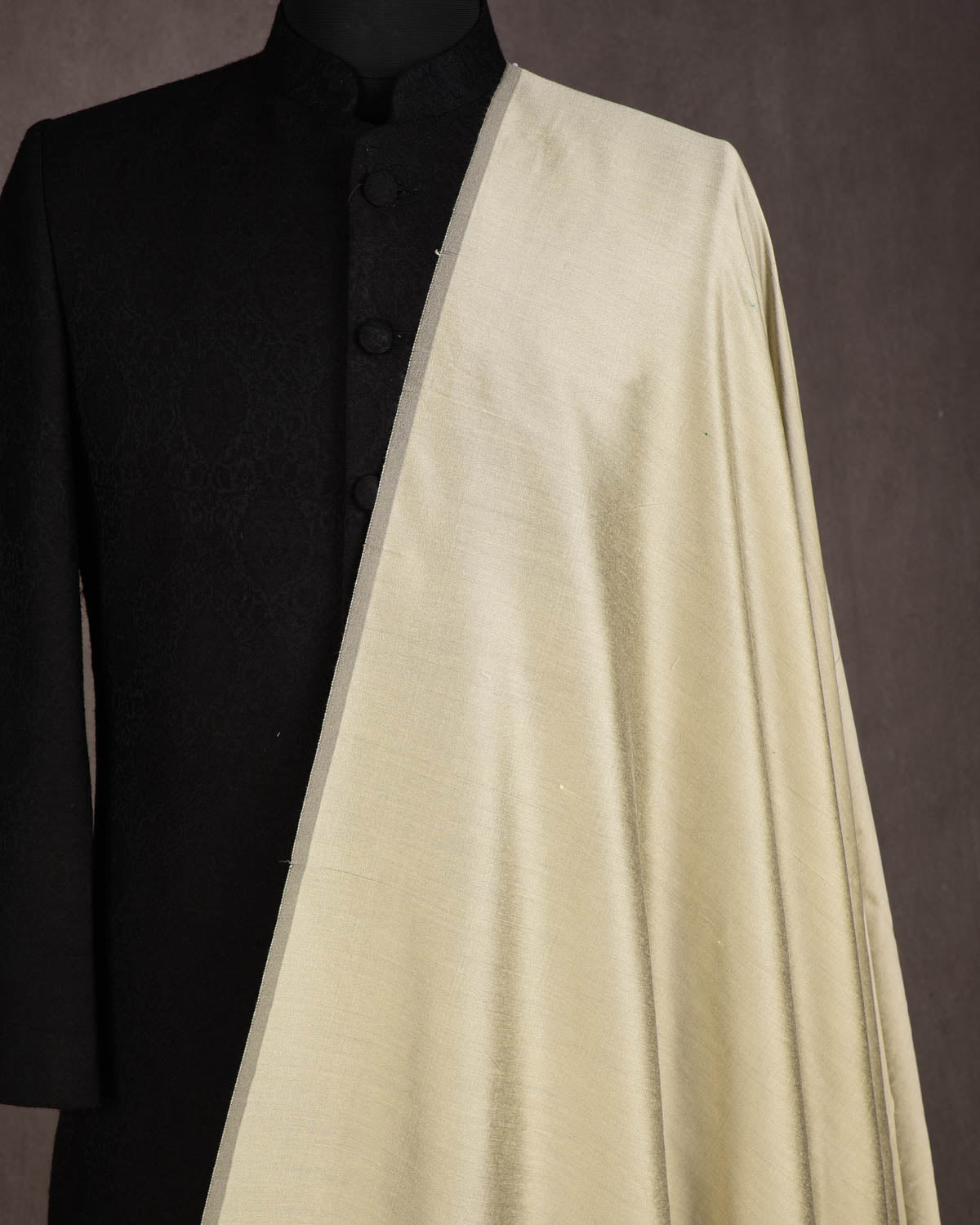 Gray Green Plain Art Cotton Silk Fabric for Pyjama, Chudidar, Furnishings etc-HolyWeaves