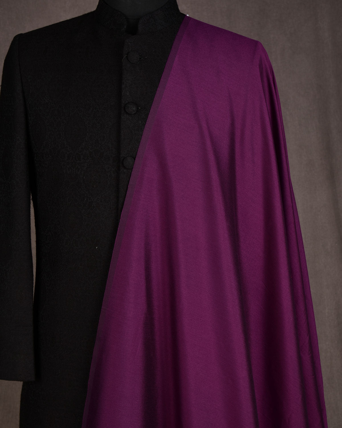 Purple Poly Cotton Silk Fabric-HolyWeaves