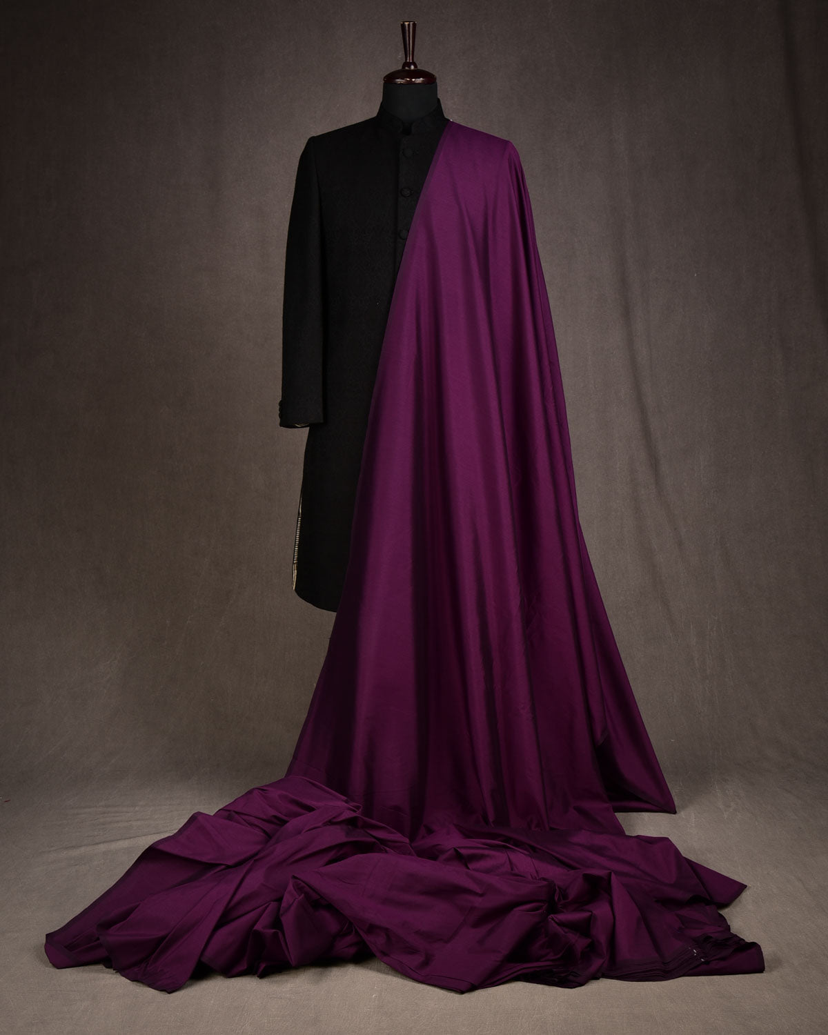 Purple Poly Cotton Silk Fabric-HolyWeaves