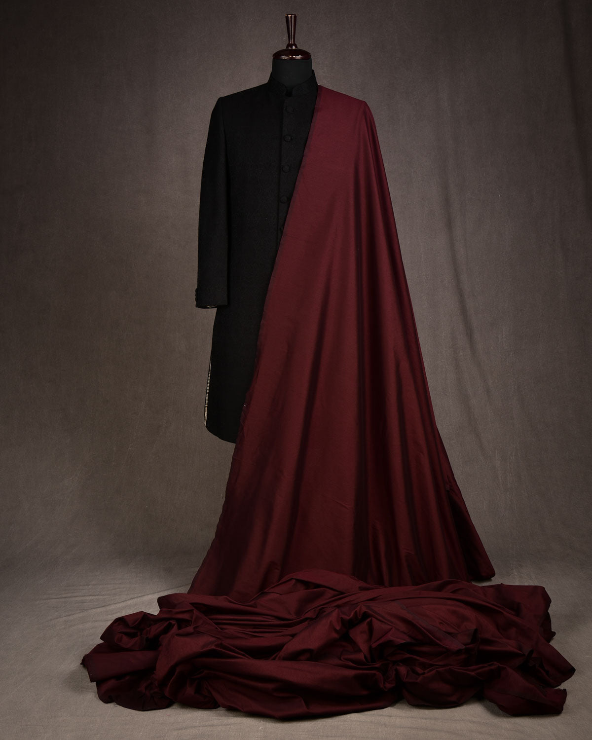 Mahogany Poly Cotton Silk Fabric-HolyWeaves