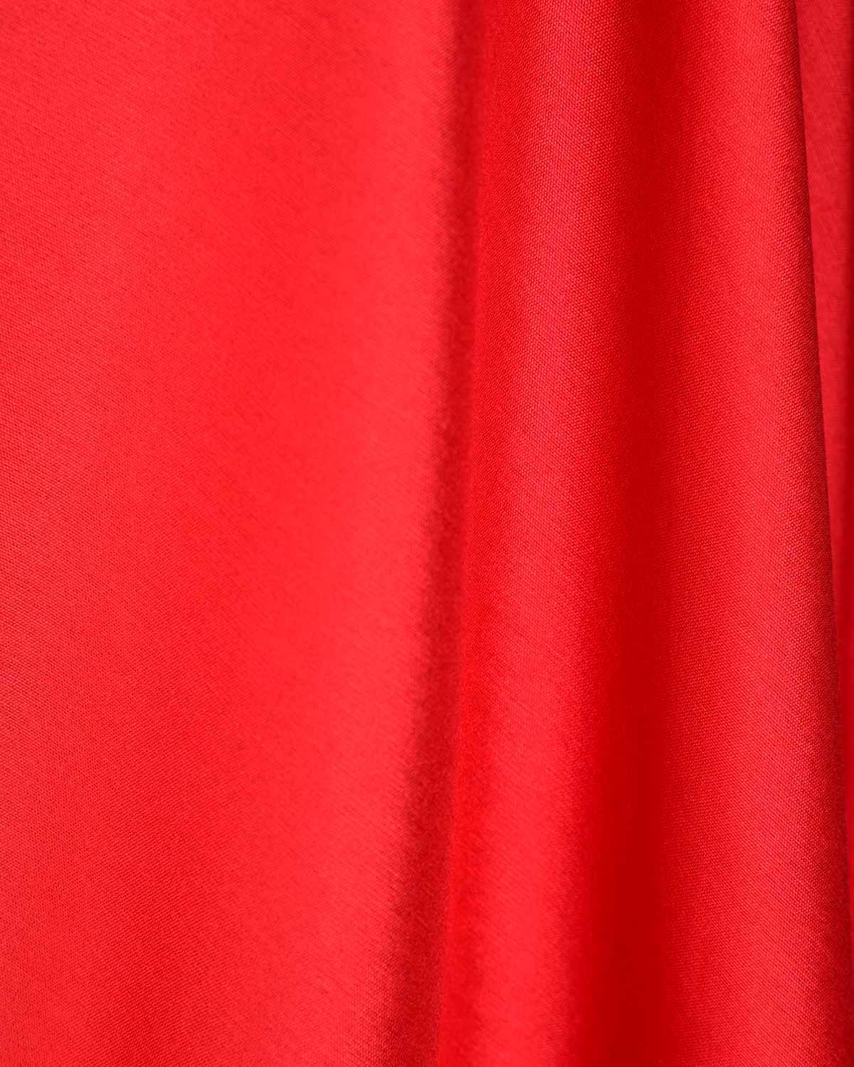 Deep Red Poly Cotton Silk Fabric-HolyWeaves