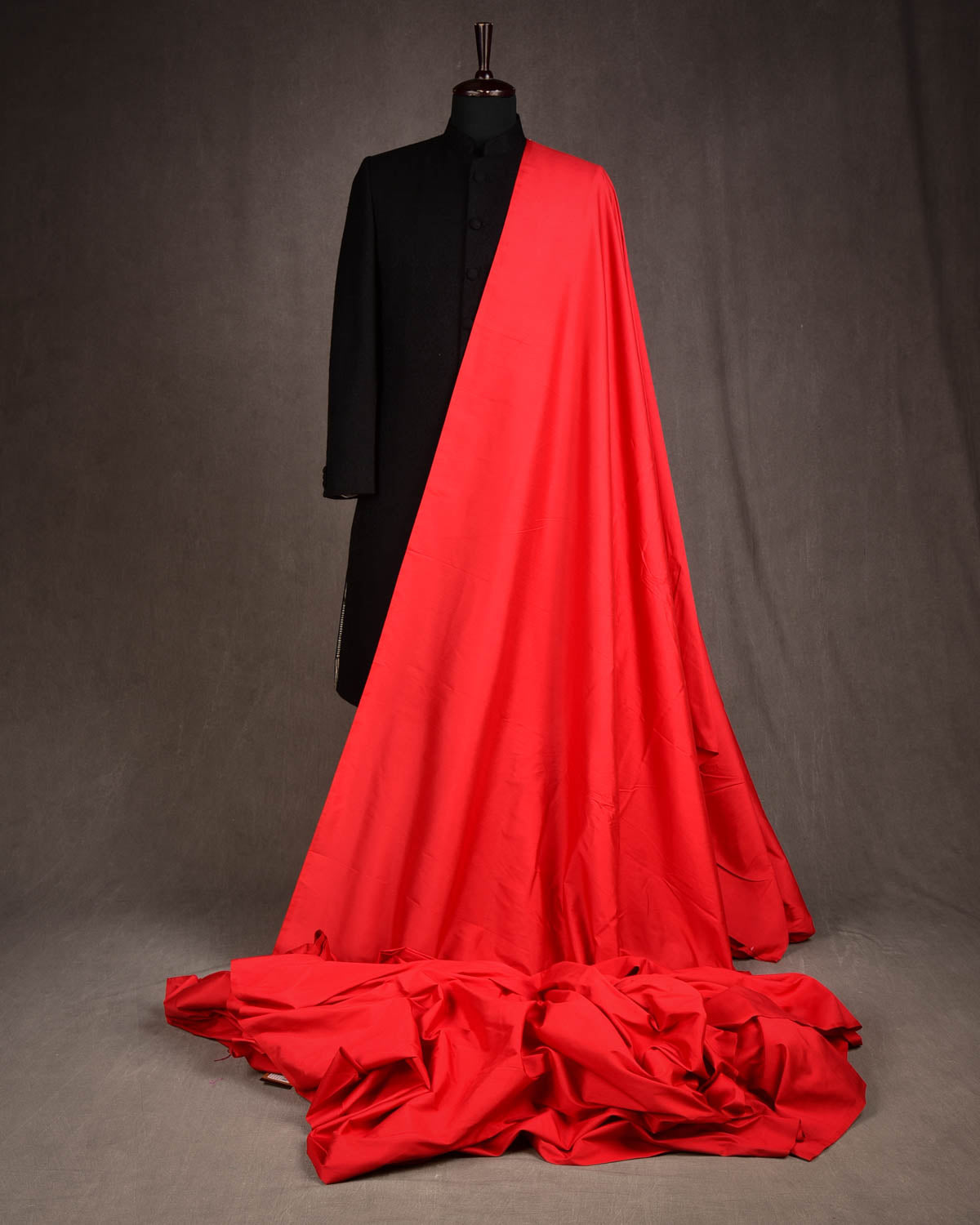 Red Poly Cotton Silk Fabric-HolyWeaves