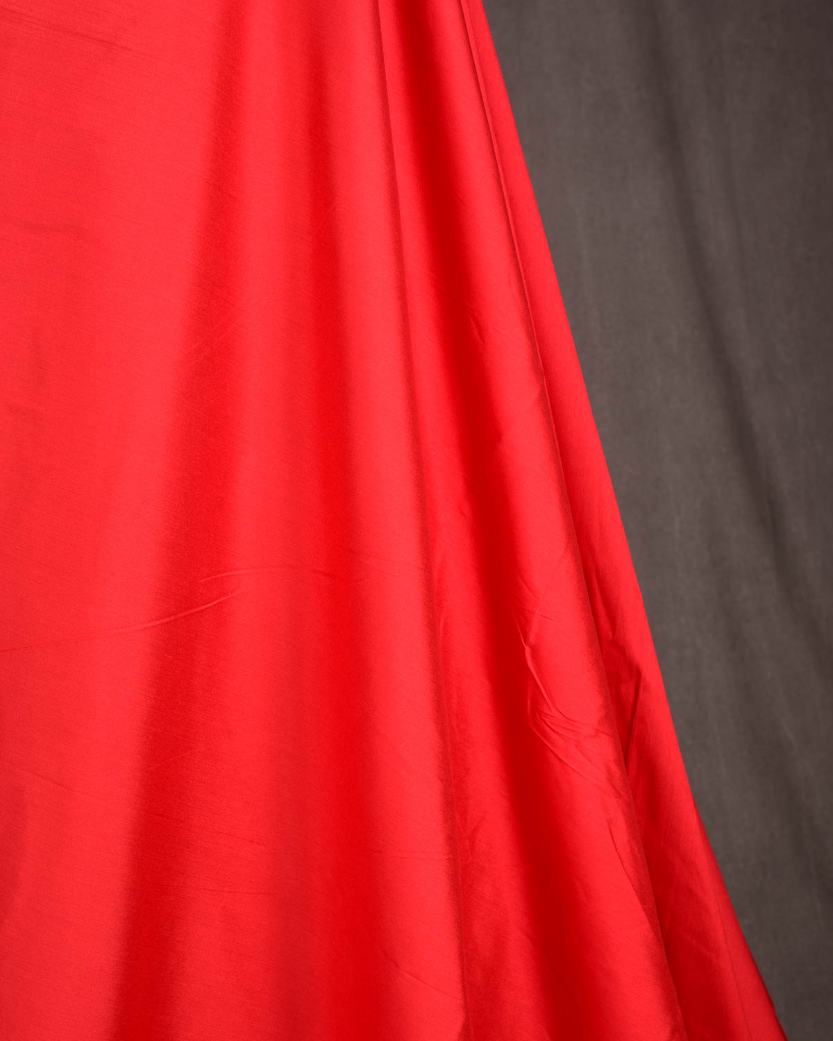 Deep Red Poly Cotton Silk Fabric-HolyWeaves