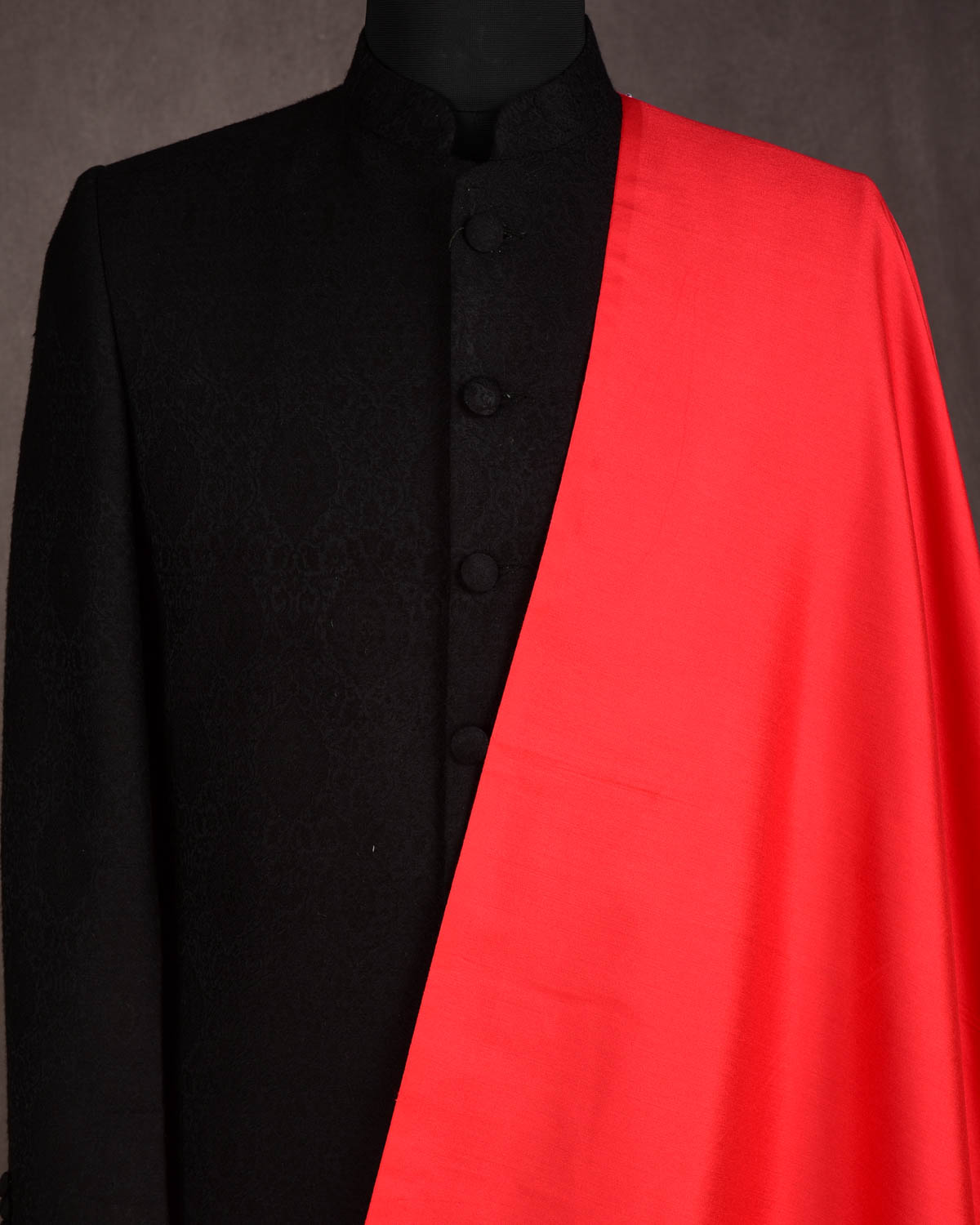 Deep Red Poly Cotton Silk Fabric-HolyWeaves