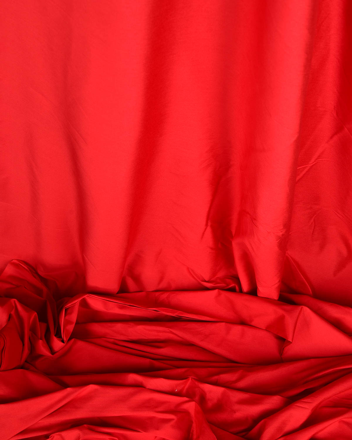 Deep Red Poly Cotton Silk Fabric-HolyWeaves