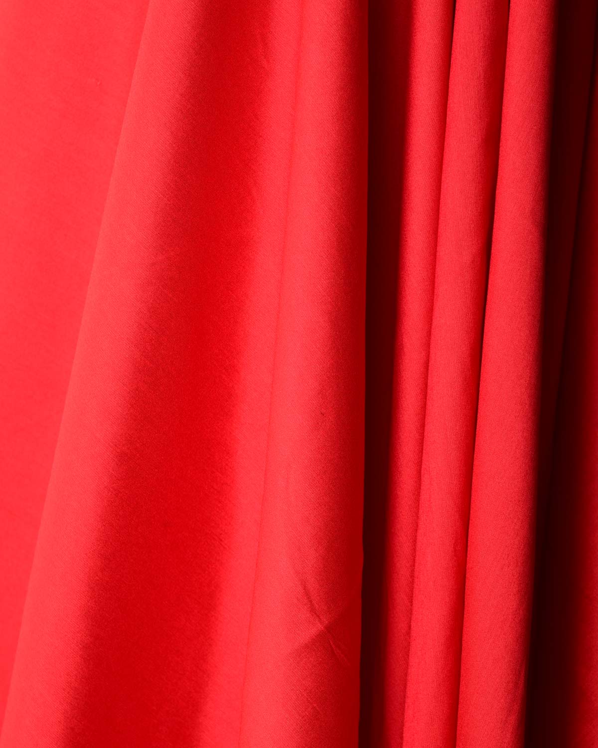 Deep Red Poly Cotton Silk Fabric-HolyWeaves
