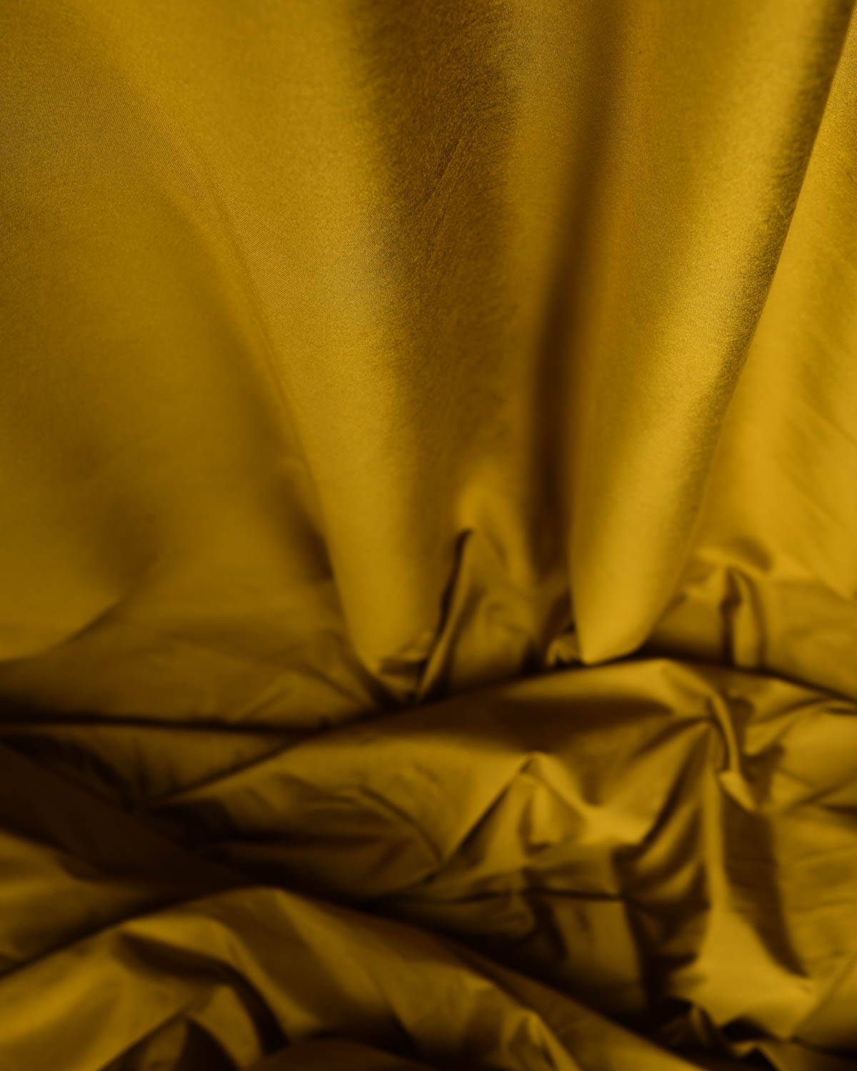 Dijon Yellow Poly Cotton Silk Fabric-HolyWeaves