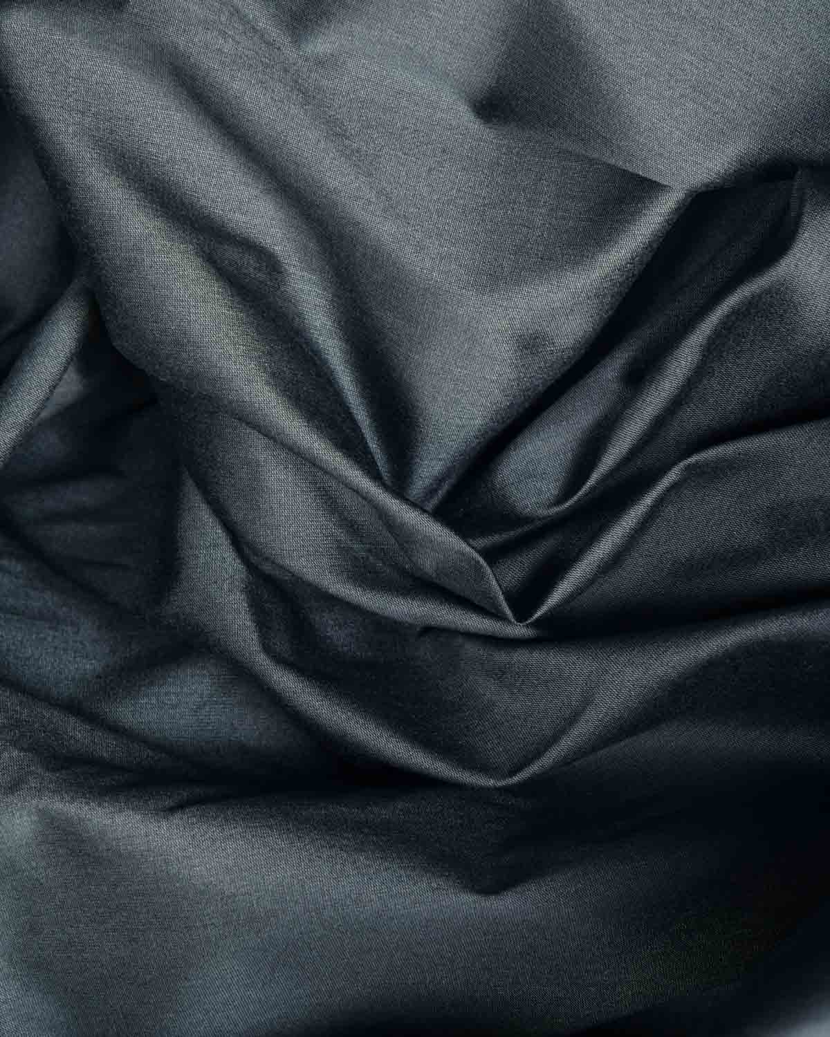 Gray Poly Cotton Silk Fabric-HolyWeaves