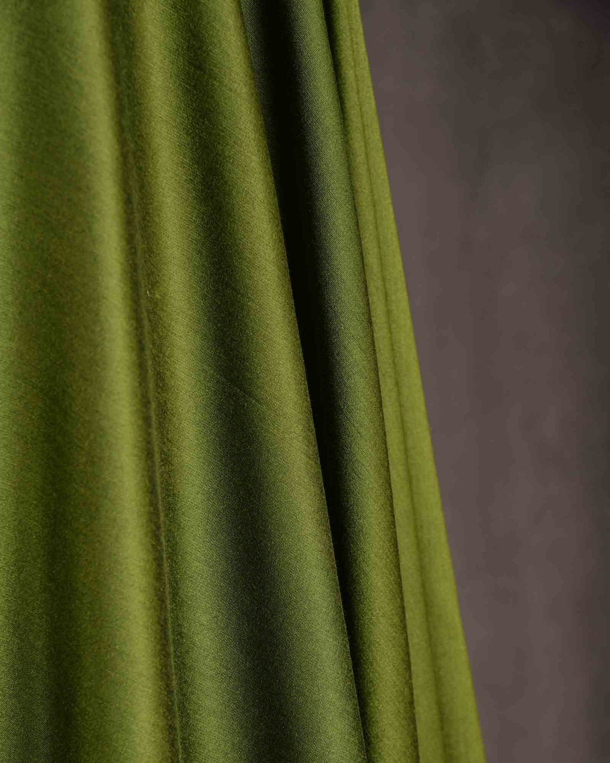 Green Woven Poly Cotton Silk Fabric-HolyWeaves