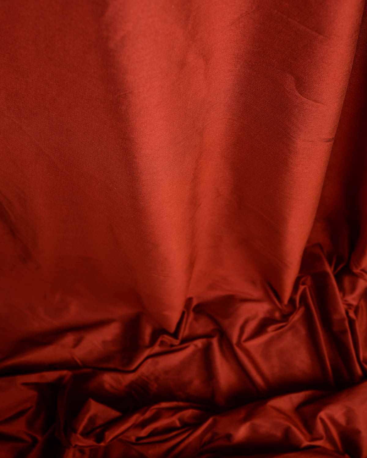 Rusty Maroon Woven Poly Cotton Silk Fabric