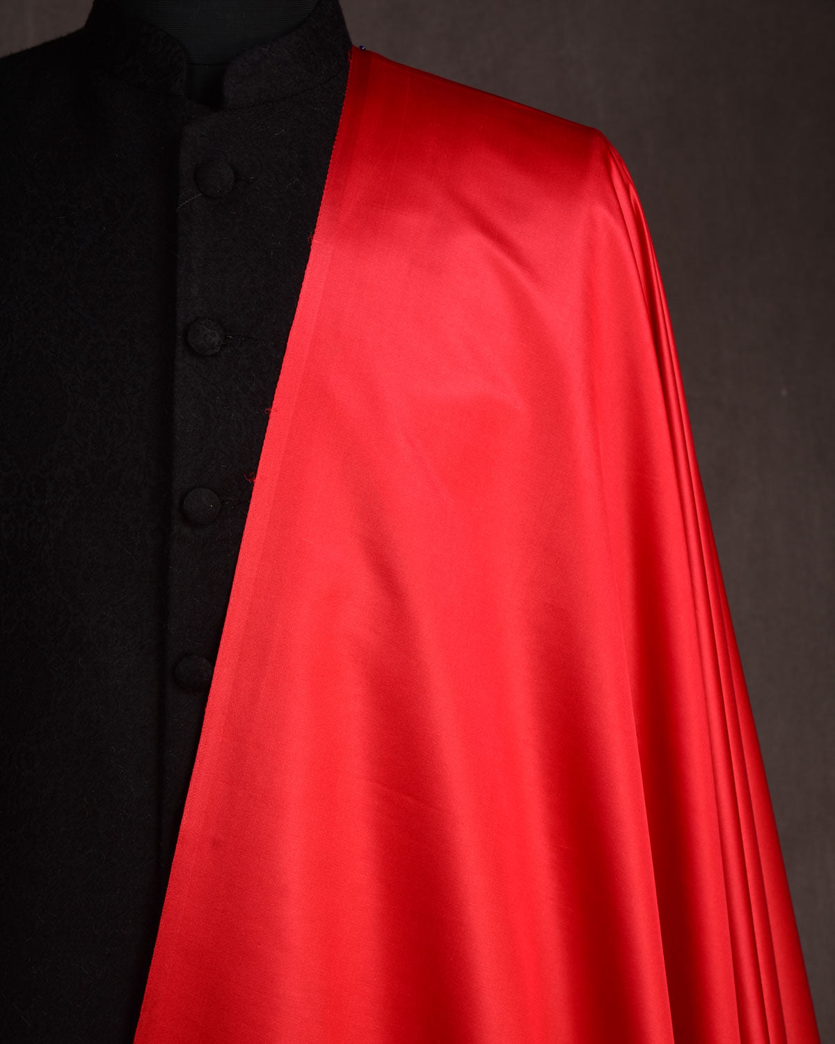 Red Plain Satin Viscose Silk Fabric-HolyWeaves