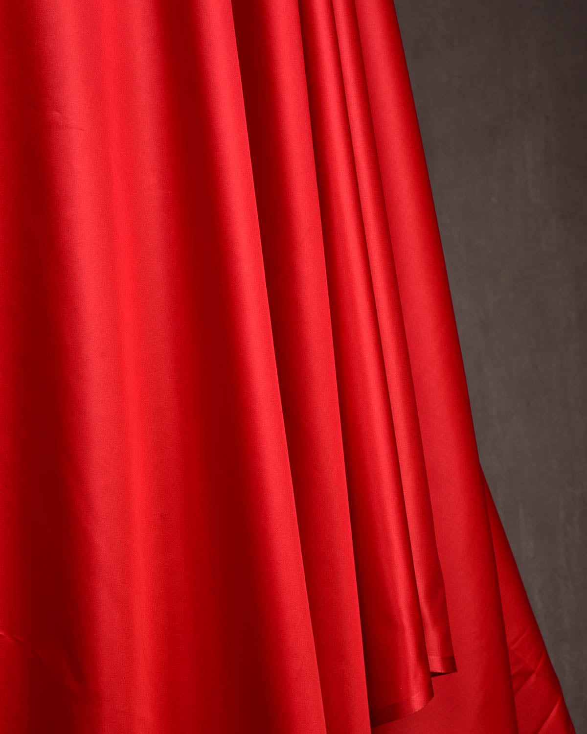 Red Plain Satin Viscose Silk Fabric-HolyWeaves