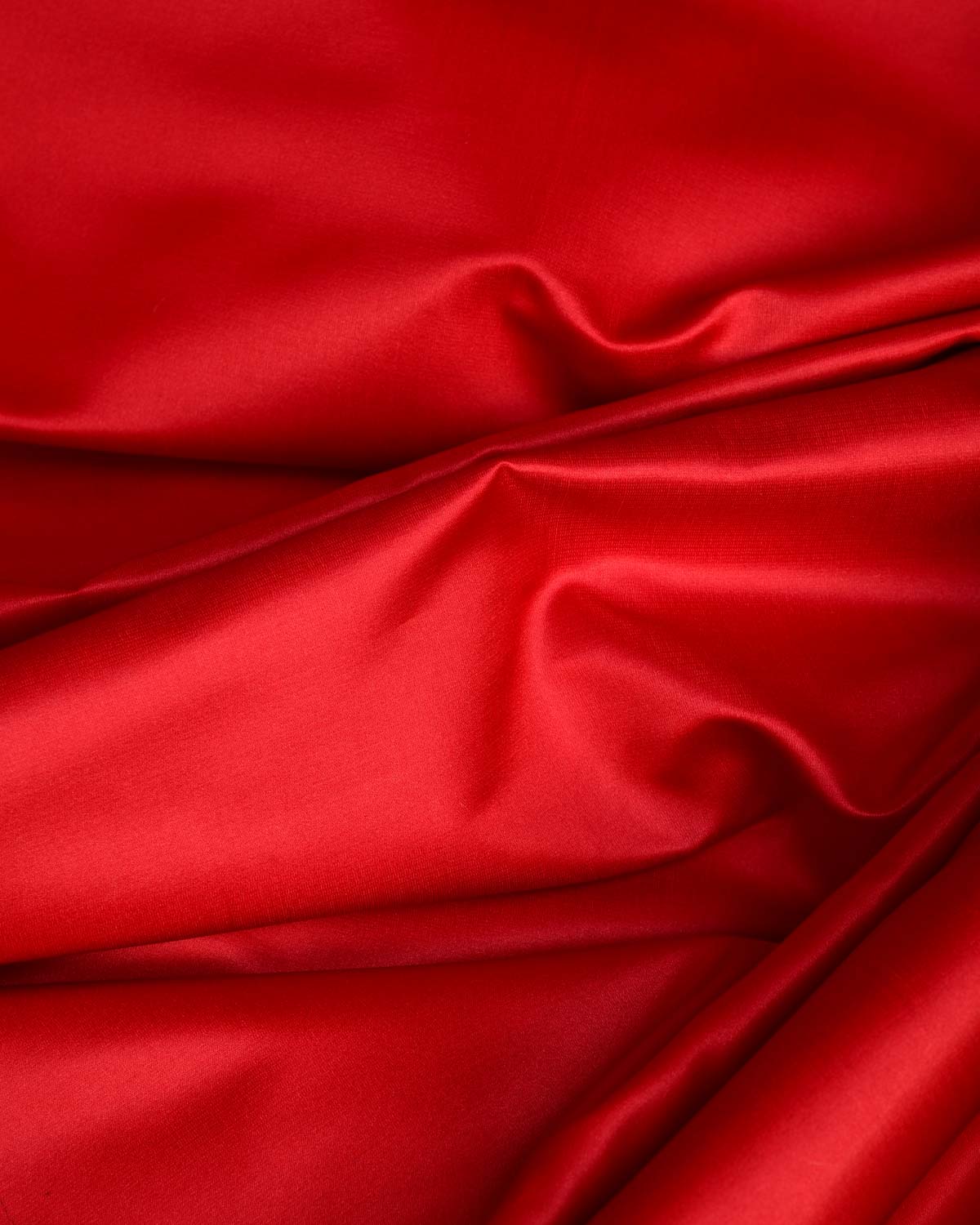 Red Plain Satin Viscose Silk Fabric-HolyWeaves