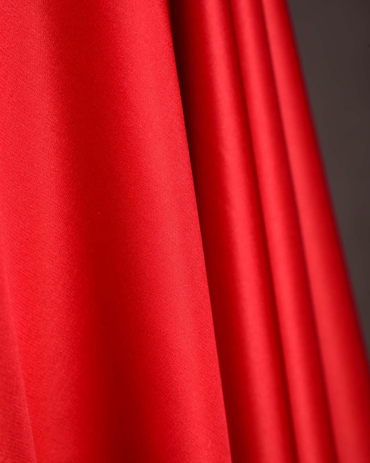 Red Plain Satin Viscose Silk Fabric-HolyWeaves