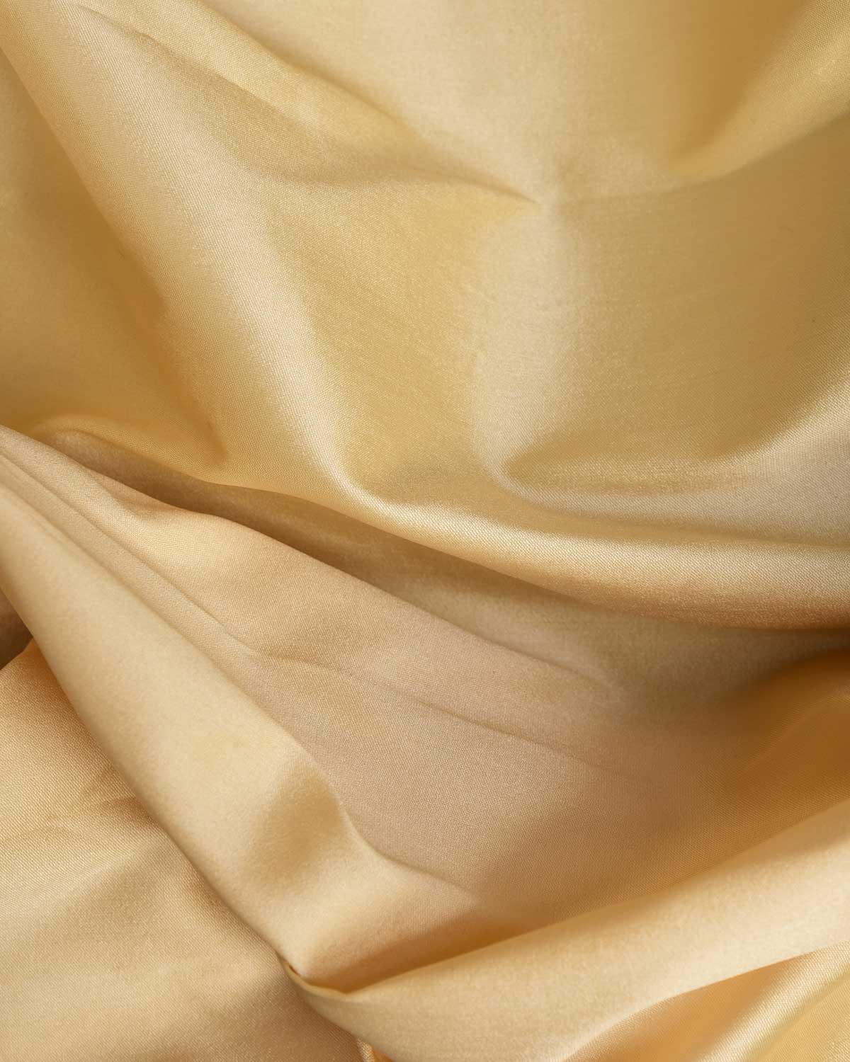 Butter Cream Plain Satin Viscose Silk Fabric-HolyWeaves