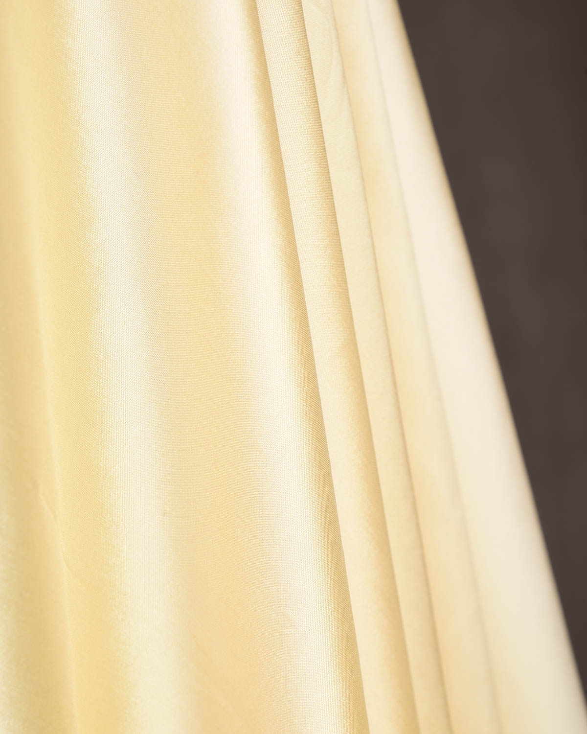 Butter Cream Plain Satin Viscose Silk Fabric-HolyWeaves