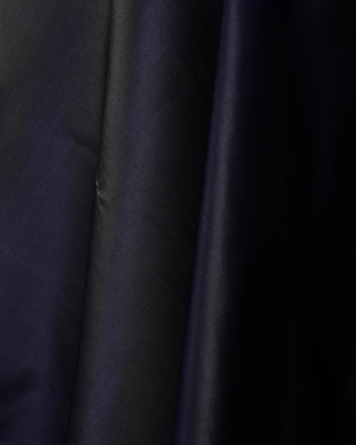 Navy Blue Plain Satin Viscose Silk Fabric-HolyWeaves