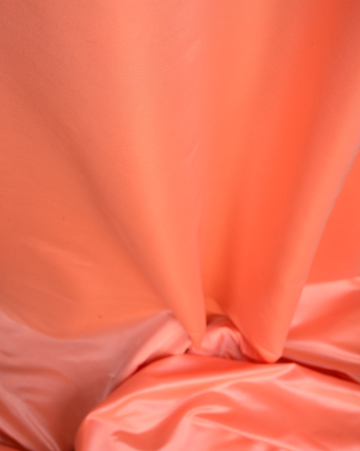 Salmon Pink Banarasi Plain Woven Satin Viscose Silk Unisex Fabric-HolyWeaves