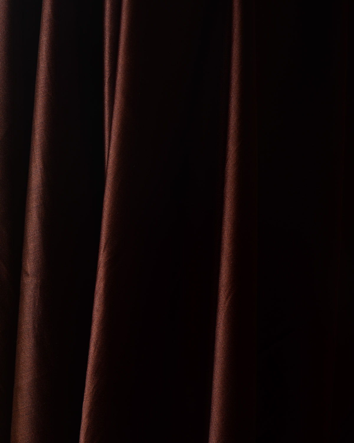 Brown Satin Woven Viscose Silk Banarasi Fabric-HolyWeaves