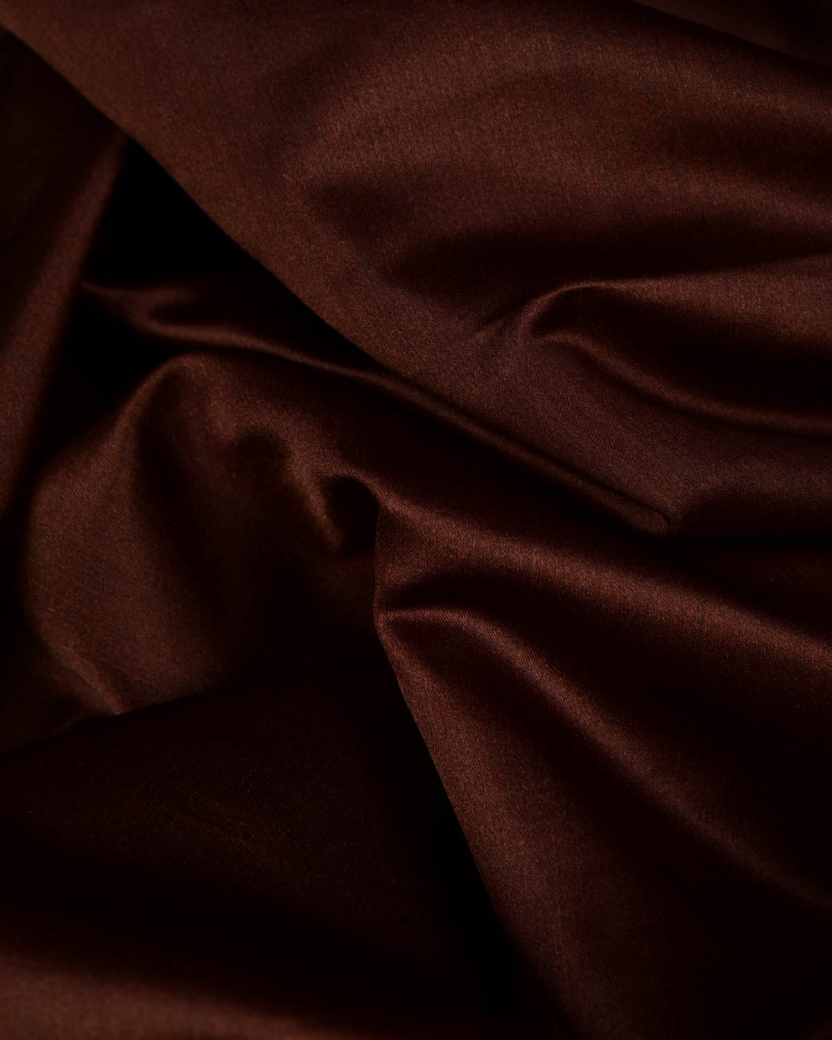 Brown Satin Woven Viscose Silk Banarasi Fabric-HolyWeaves