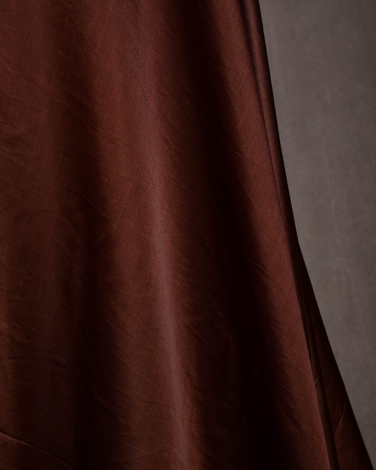 Brown Satin Woven Viscose Silk Banarasi Fabric-HolyWeaves