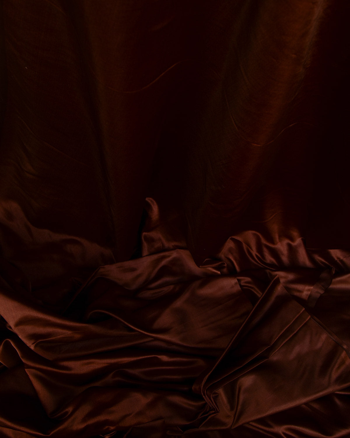 Brown Satin Woven Viscose Silk Banarasi Fabric-HolyWeaves