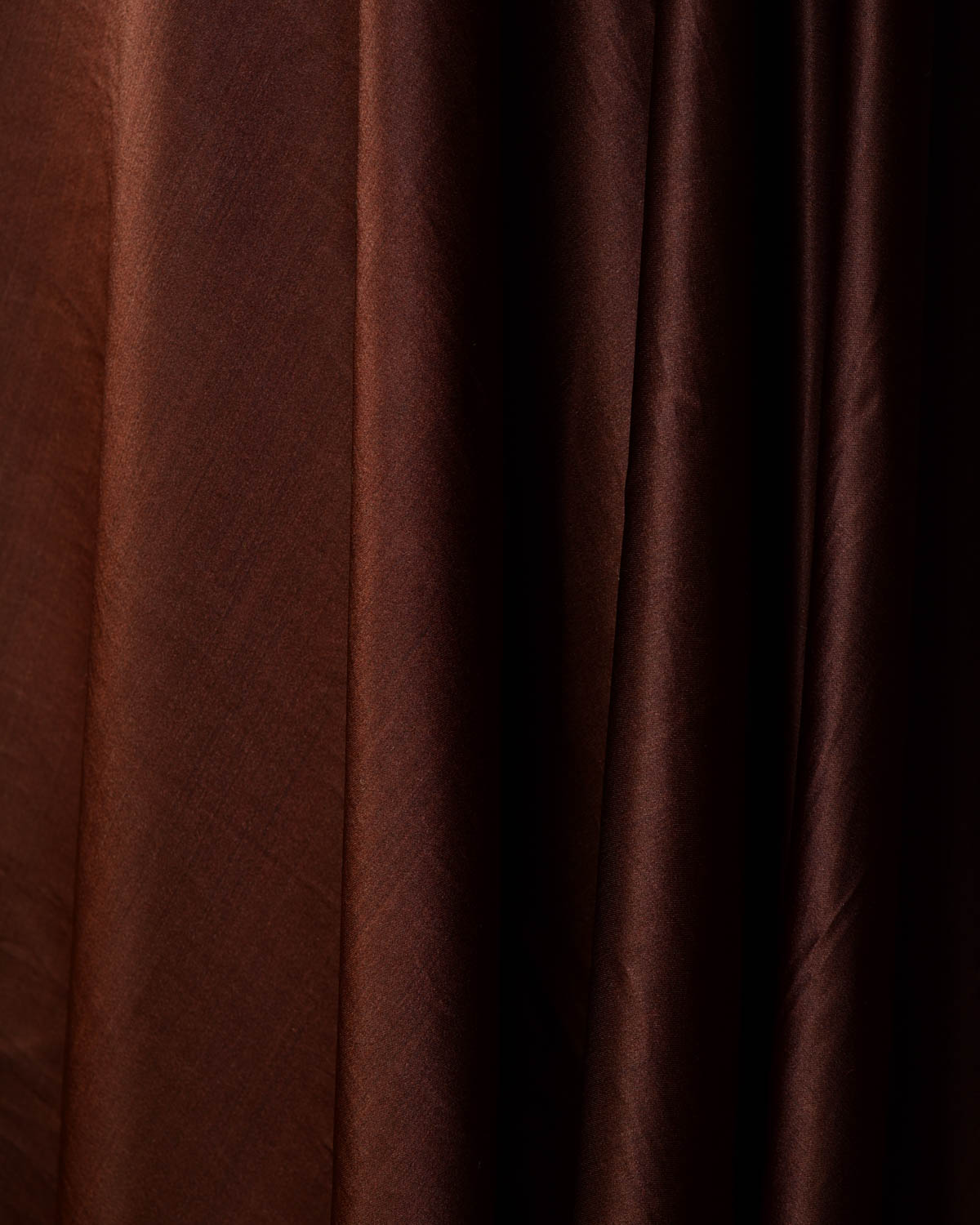 Brown Satin Woven Viscose Silk Banarasi Fabric-HolyWeaves
