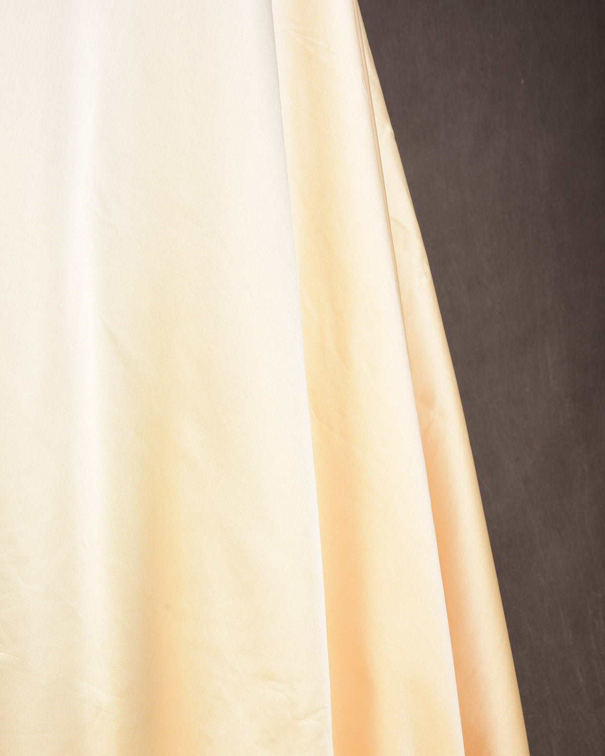 Cream Satin Woven Viscose Silk Banarasi Fabric-HolyWeaves