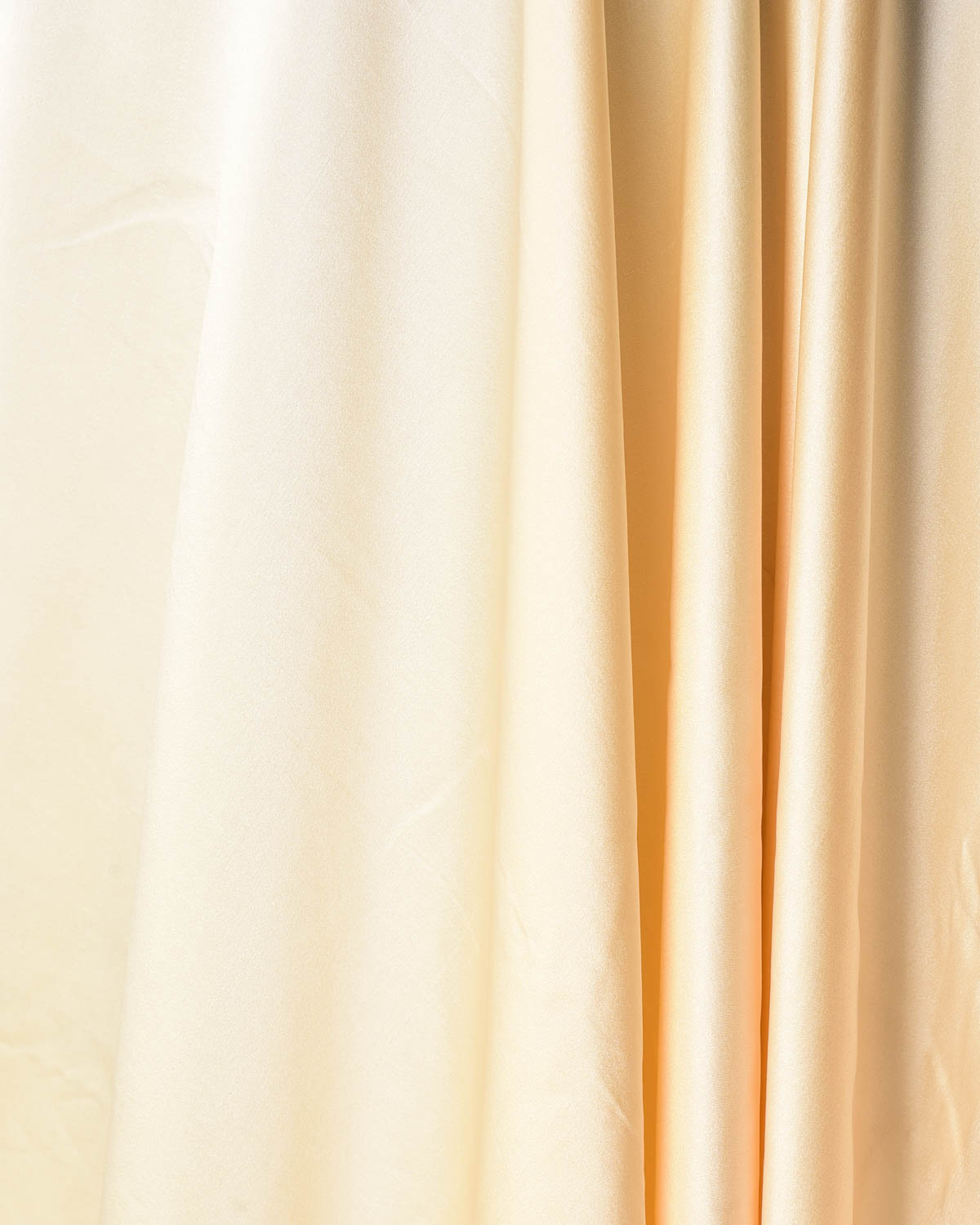 Cream Satin Woven Viscose Silk Banarasi Fabric-HolyWeaves