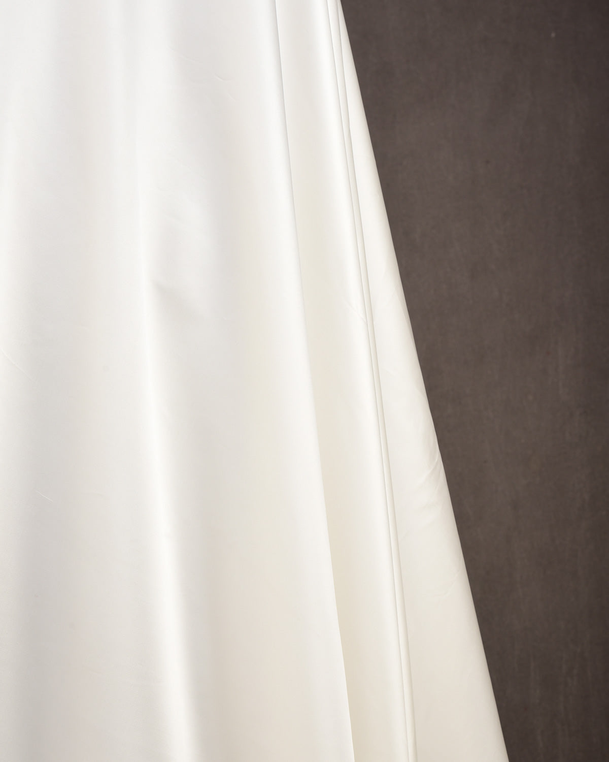 White Solid Satin Woven Viscose Silk Banarasi Fabric-HolyWeaves