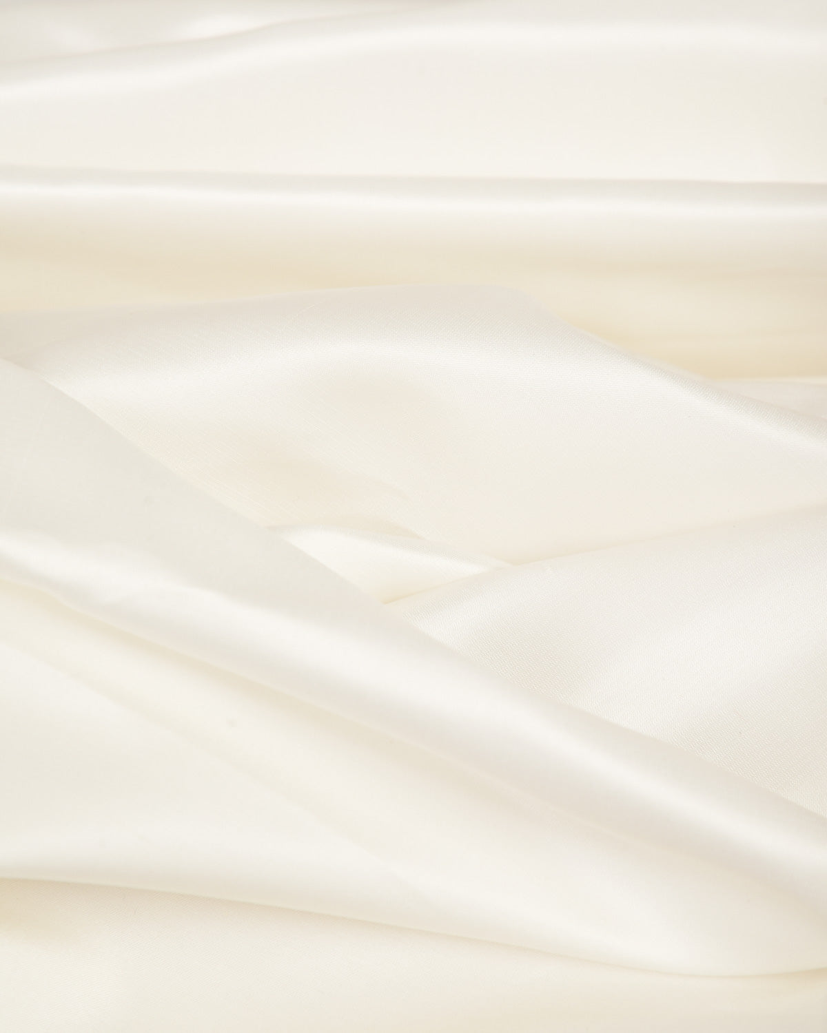 White Solid Satin Woven Viscose Silk Banarasi Fabric-HolyWeaves