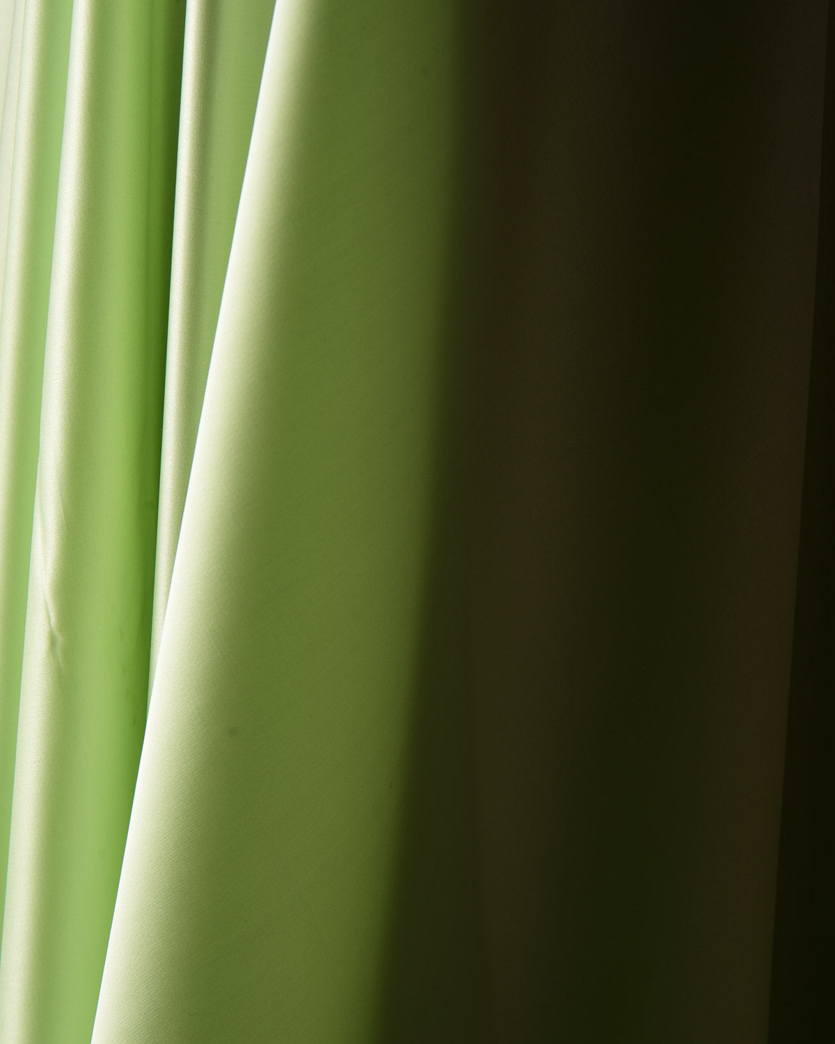 Tea Green Solid Satin Woven Viscose Silk Banarasi Fabric-HolyWeaves