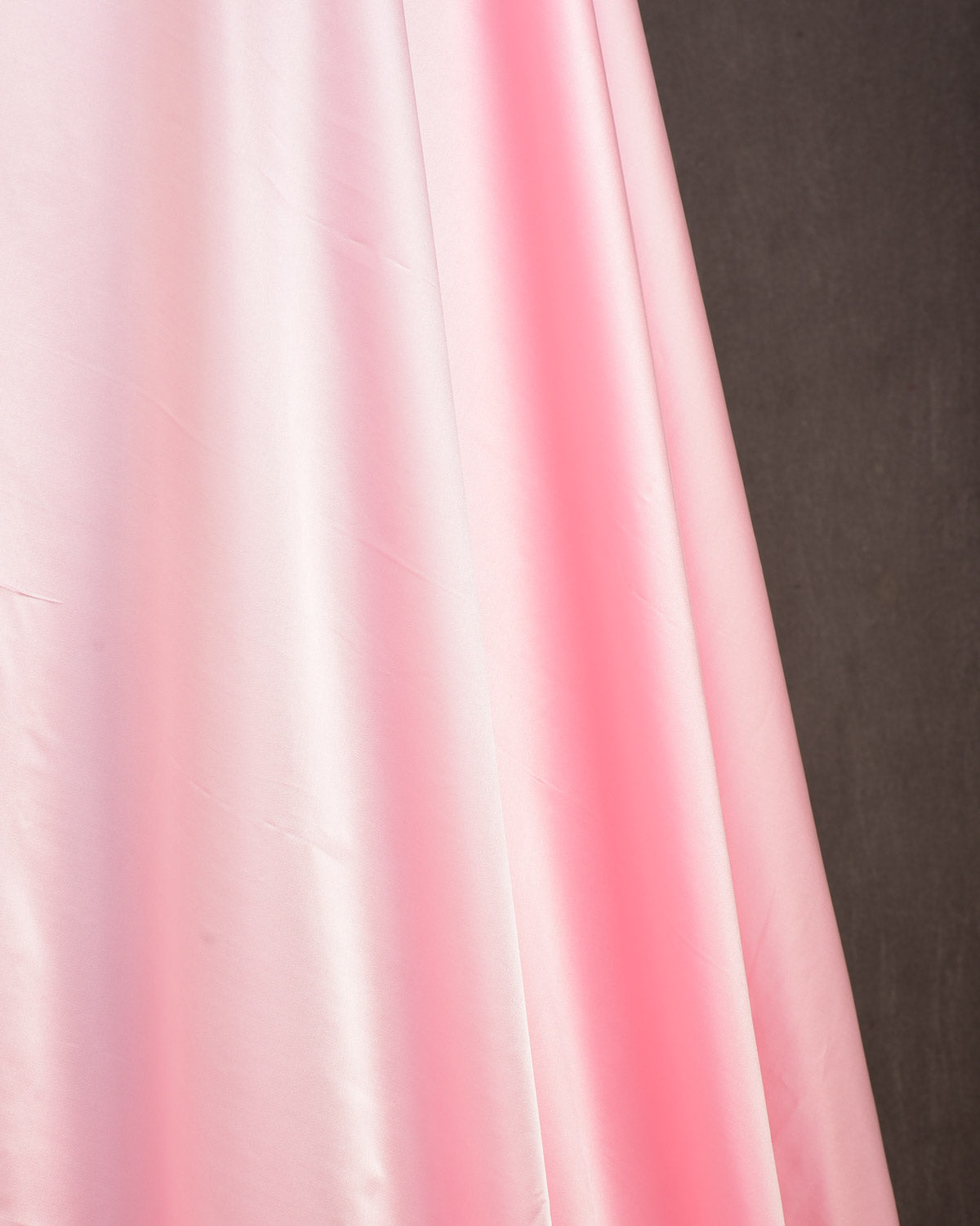 Misty Rose Pink Solid Satin Woven Viscose Silk Banarasi Fabric-HolyWeaves