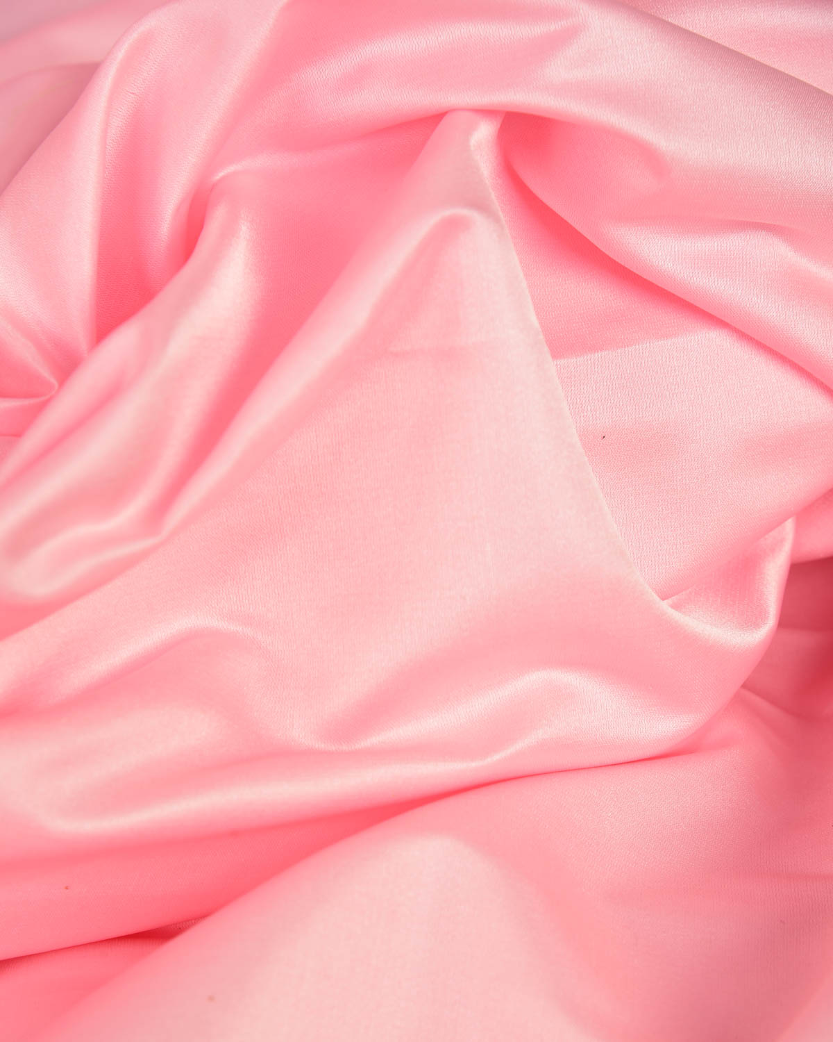 Misty Rose Pink Solid Satin Woven Viscose Silk Banarasi Fabric-HolyWeaves