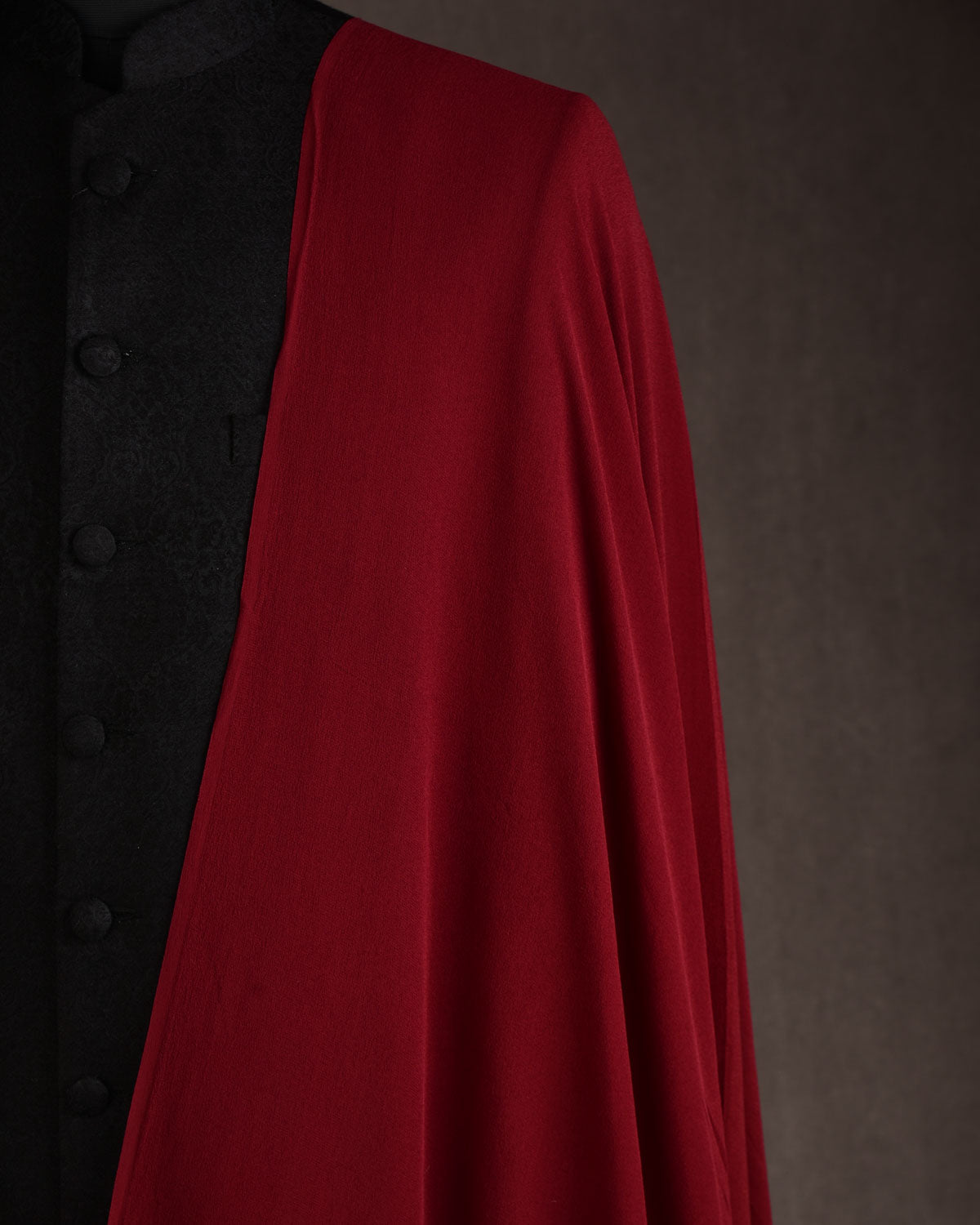 Maroon Woven Pure Georgette Fabric-HolyWeaves