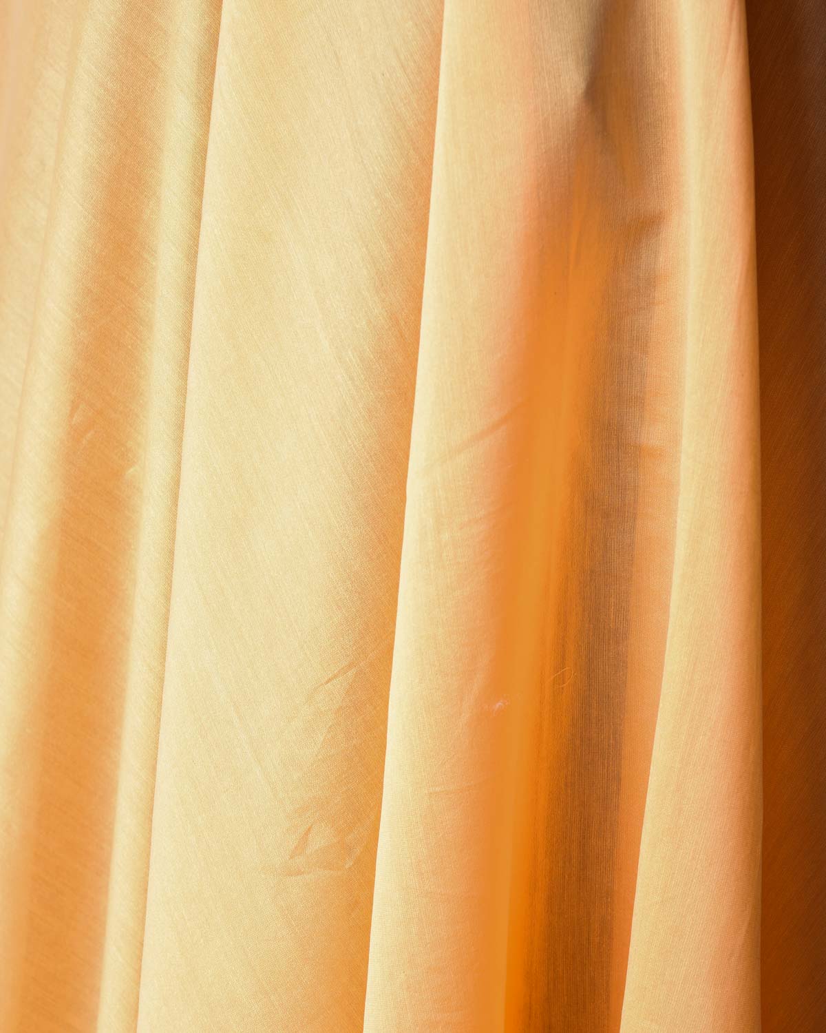 Peach Banarasi Pure Cotton Silk Unisex Fabric-HolyWeaves