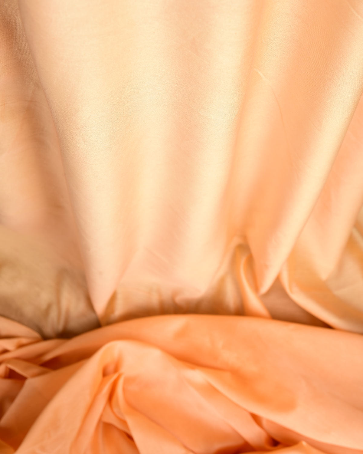 Peach Banarasi Pure Cotton Silk Unisex Fabric-HolyWeaves