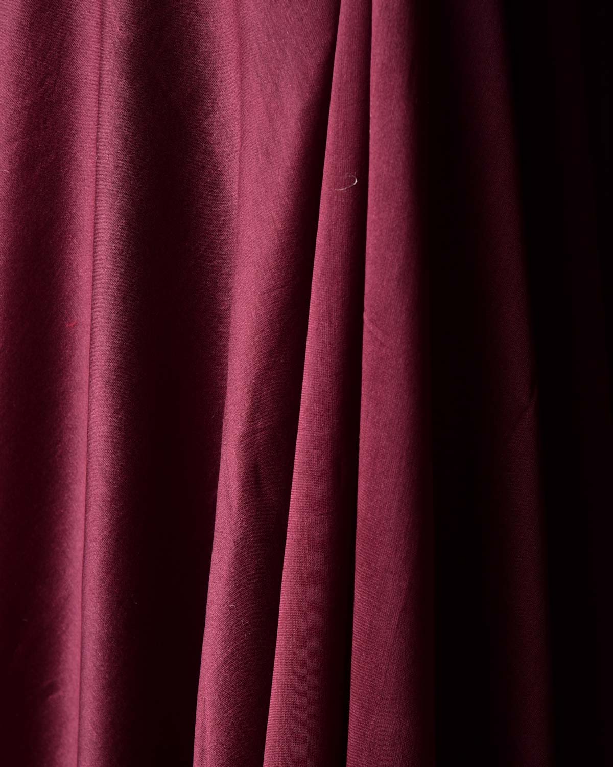 Maroon Banarasi Pure Cotton Silk Unisex Fabric-HolyWeaves