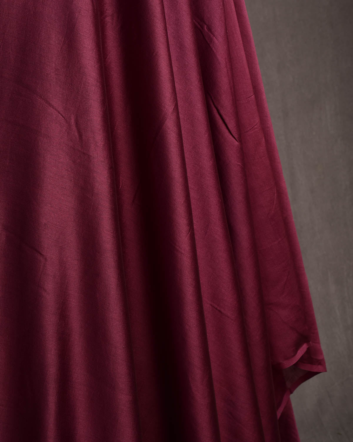 Maroon Banarasi Pure Cotton Silk Unisex Fabric